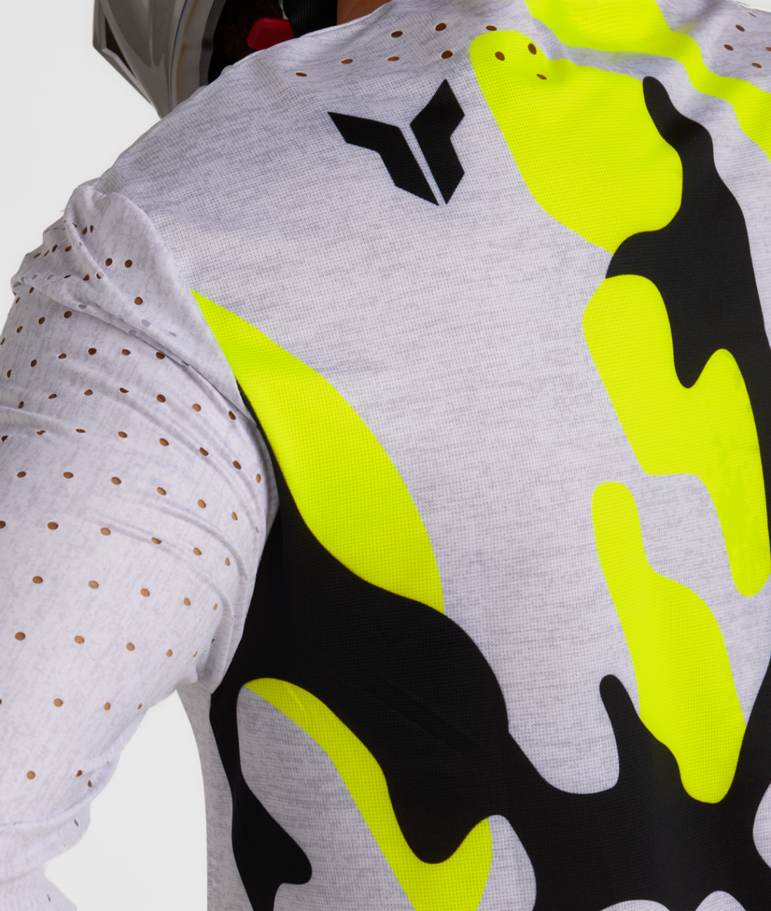 Polera Moto Thor Sportmode Riot Blanco/Amarillo