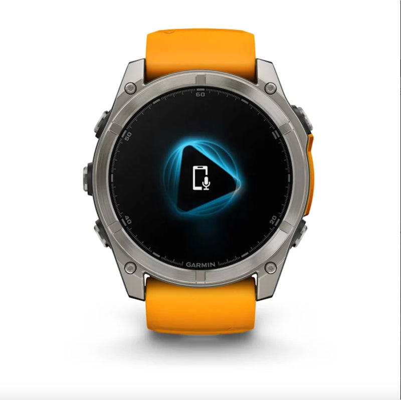 Smart Watch fēnix® 8 Garmin – 51mm Amoled Sapphire Spark Orange - Rideshop