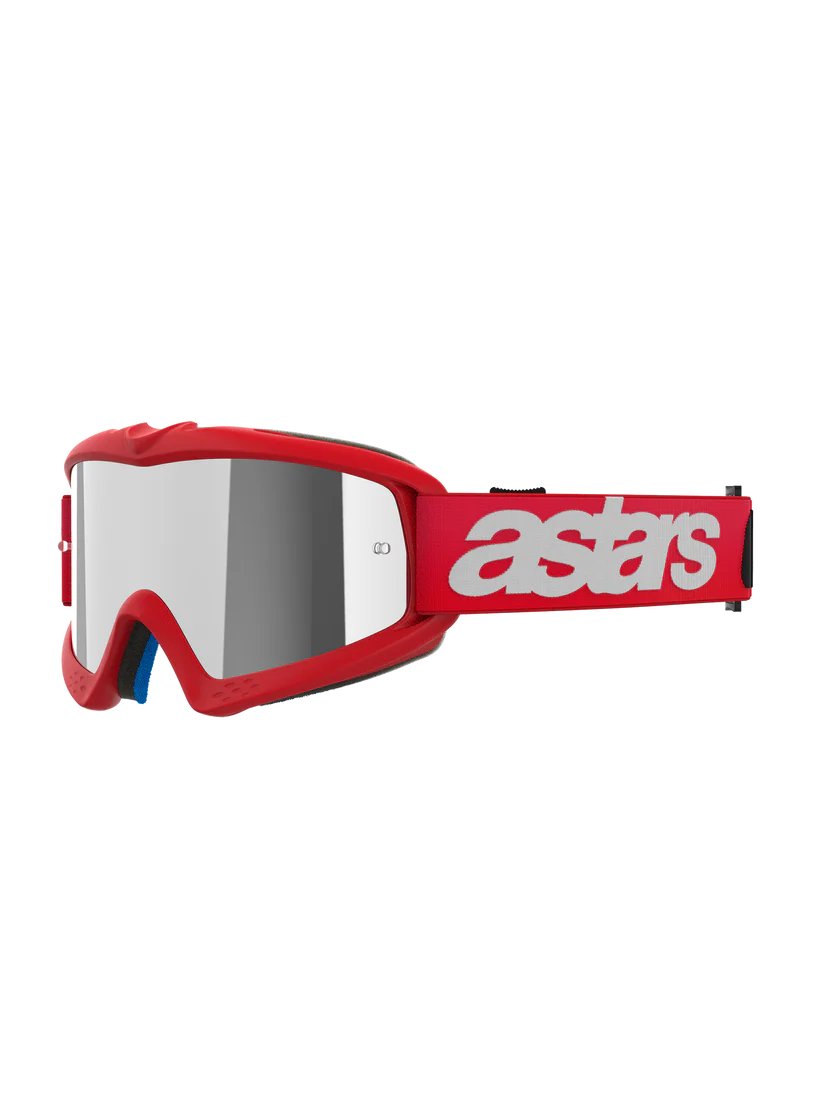 Antiparras Moto Espejada Alpinestar Vision Blaze Juvenil Rojo Plata Talla Única