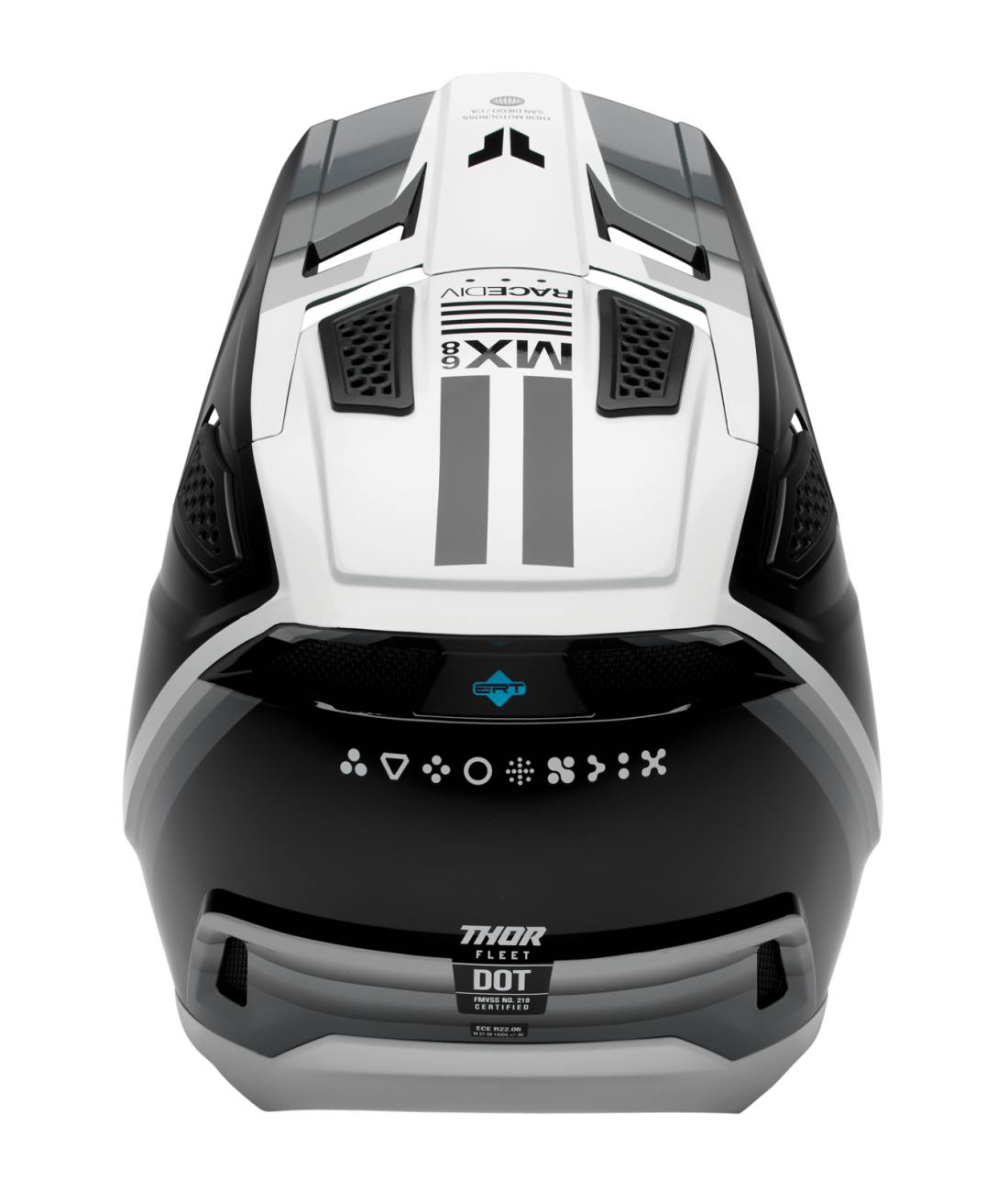 Casco Moto Thor Fleet Defy Negro Blanco
