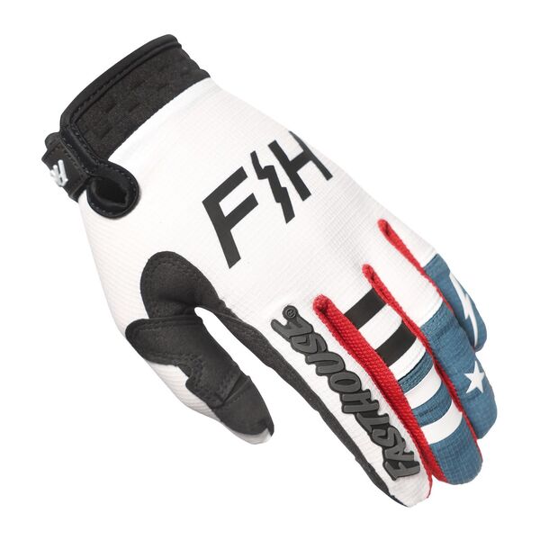 Guantes Mujer Fasthouse Speed Style Anthem Blanco Azul