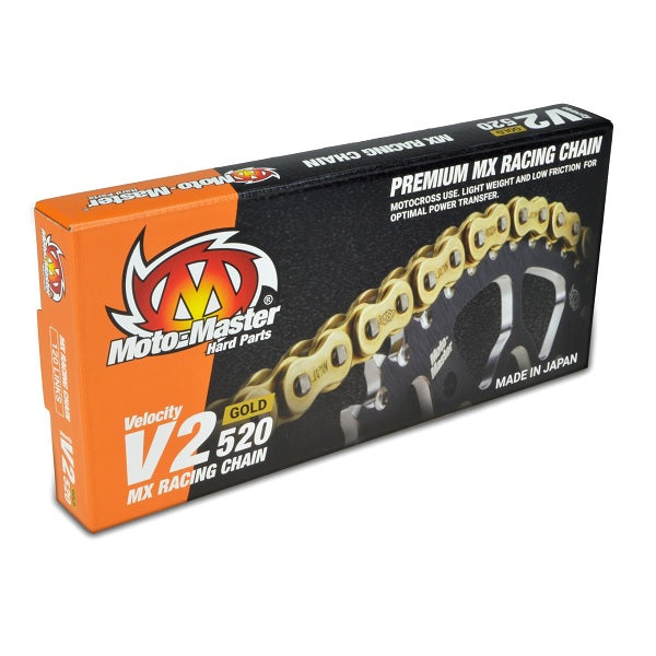 Moto-Master Cadena V2-520G (120 enlaces, con clip)