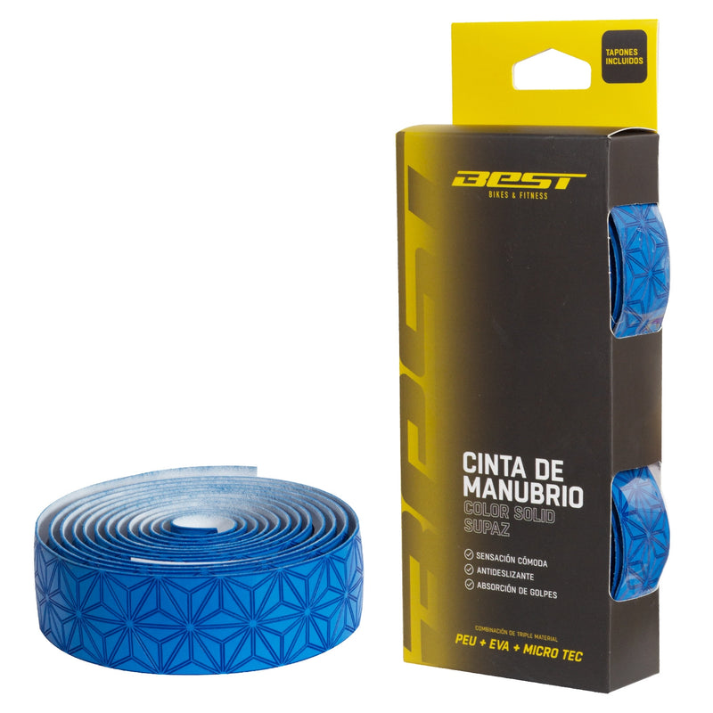 Cinta Manubrio Best Peu + Eva + Micro Tec Color Solid Supaz Azul - Rideshop