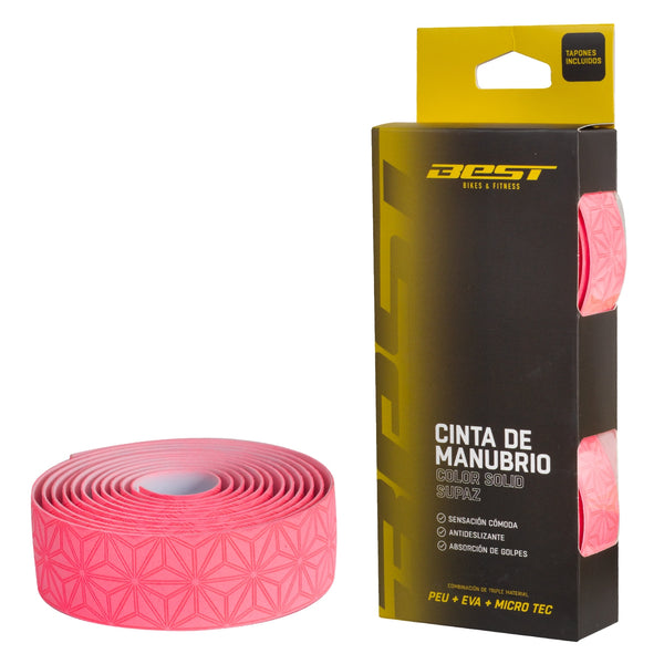 Cinta Manubrio Best Peu + Eva + Micro Tec Color Solid Supaz Rosado - Rideshop