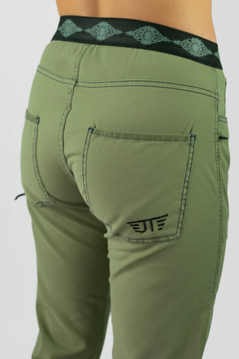 Pantalón Escalada Jeanstrack Trekking Tarya Khaki Mujer