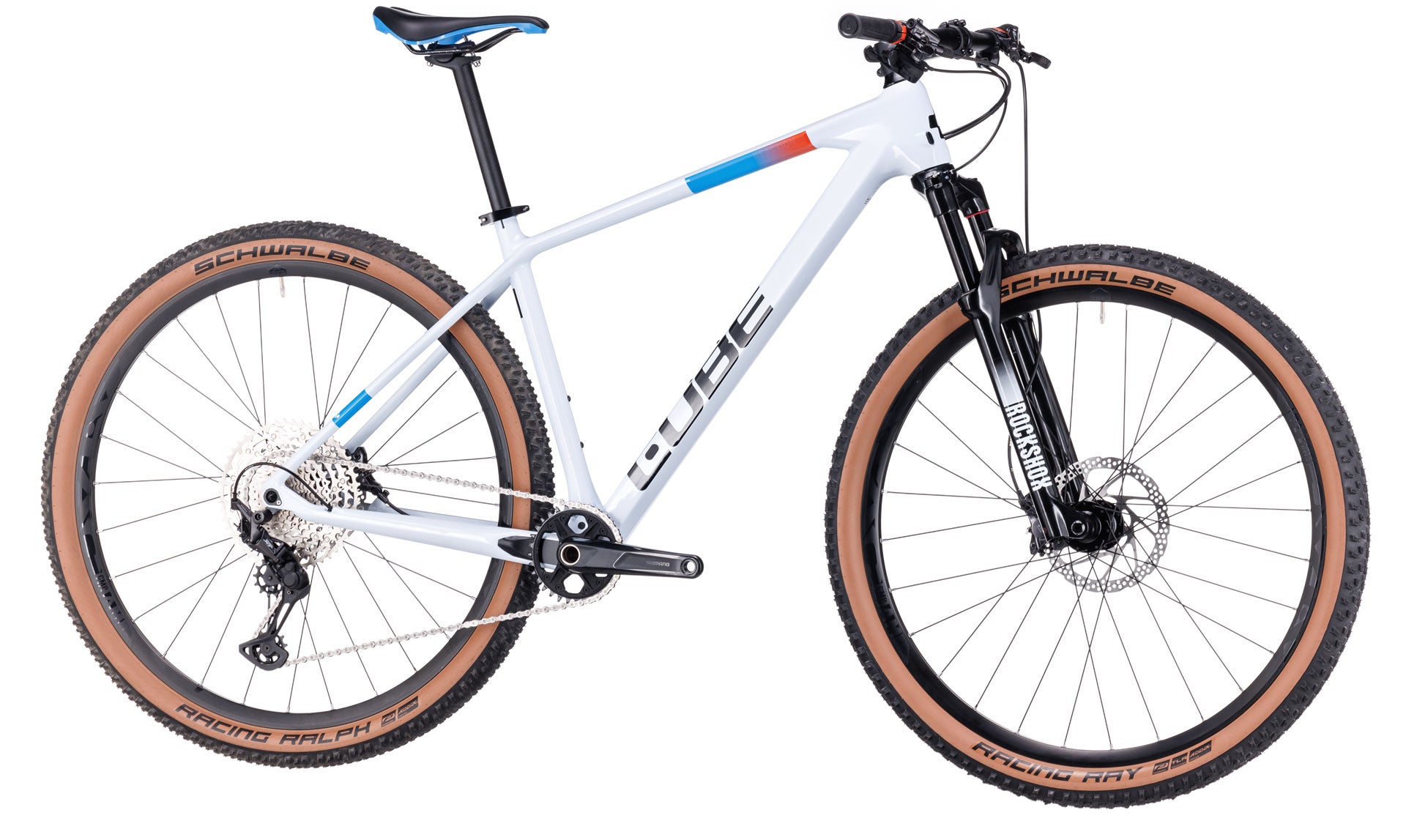 Cube Bicicleta MTB Reaction C:62 Pro White´n´Blue´n´Red - Rideshop