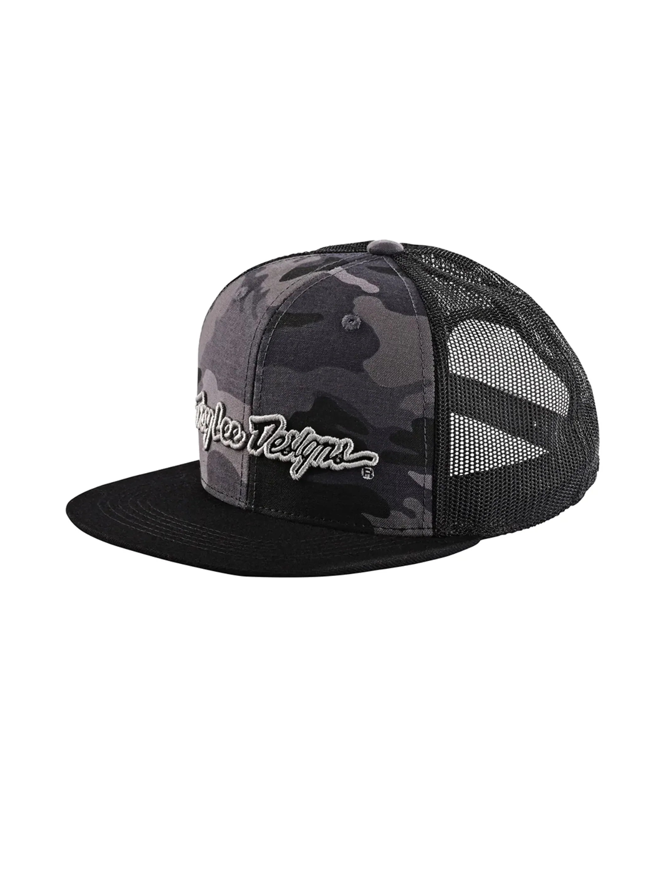 Troy Lee Designs Jockey Snapback Signature Camo Negro / Silver - Rideshop
