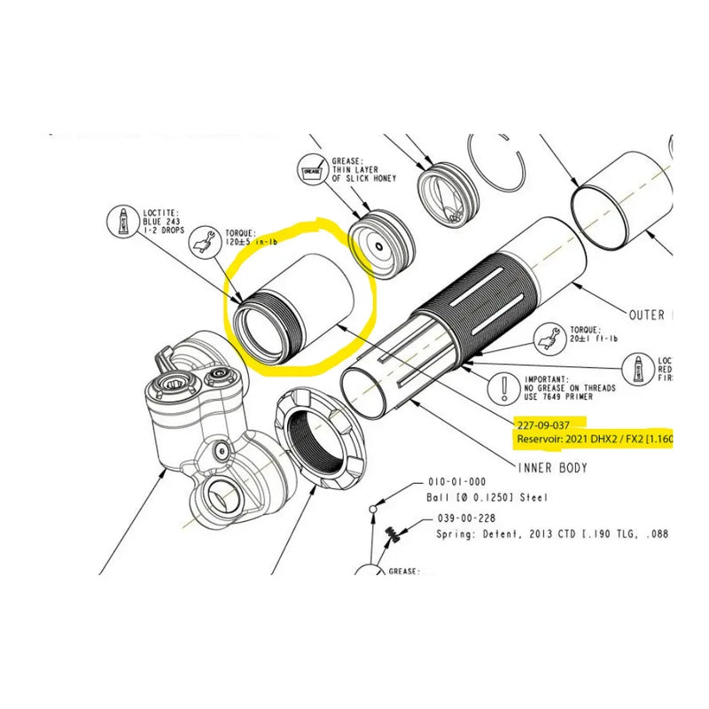 Service Set reservorio Fox DHX2/X2 2021+ - Rideshop