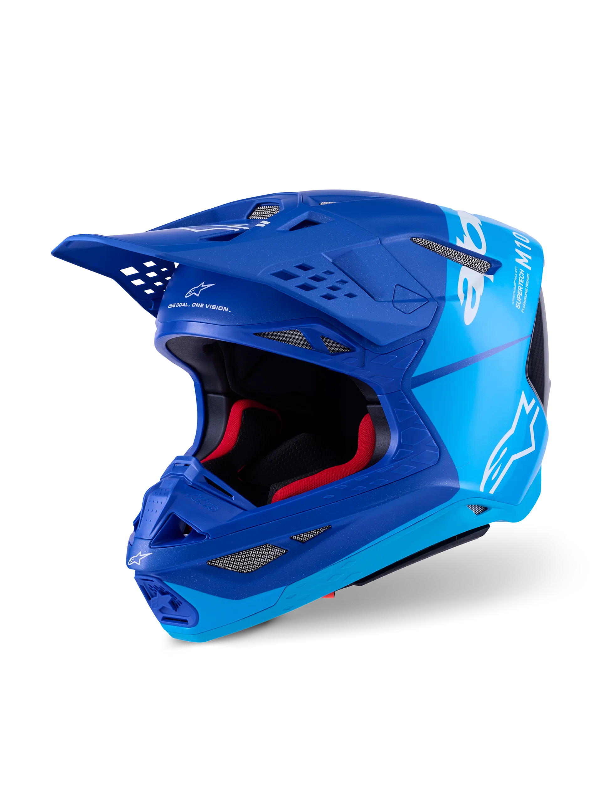 Casco Moto Alpinestars Supertech S-M10 Flood Azul Metálico Carbono