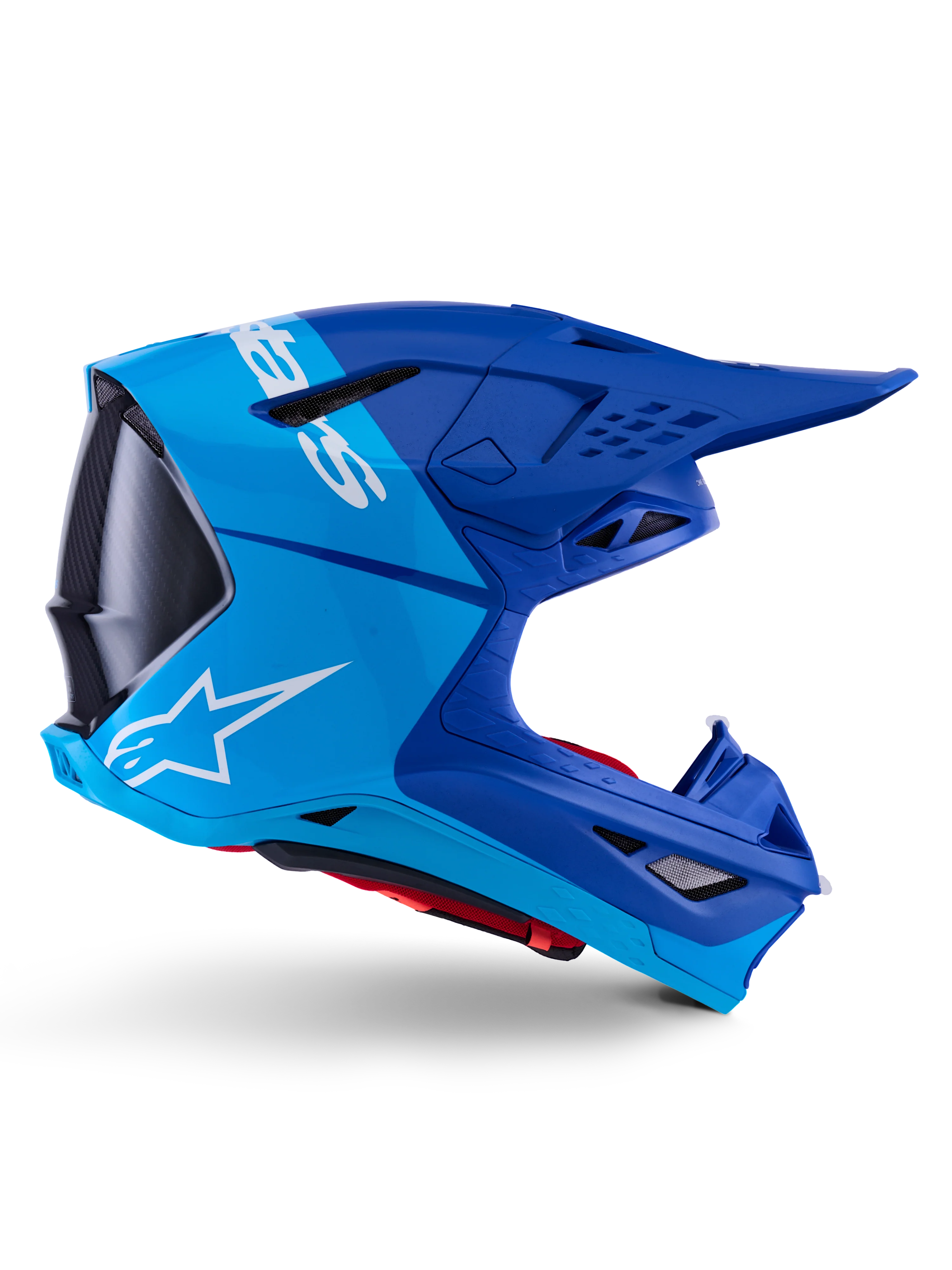 Casco Moto Alpinestars Supertech S-M10 Flood Azul Metálico Carbono