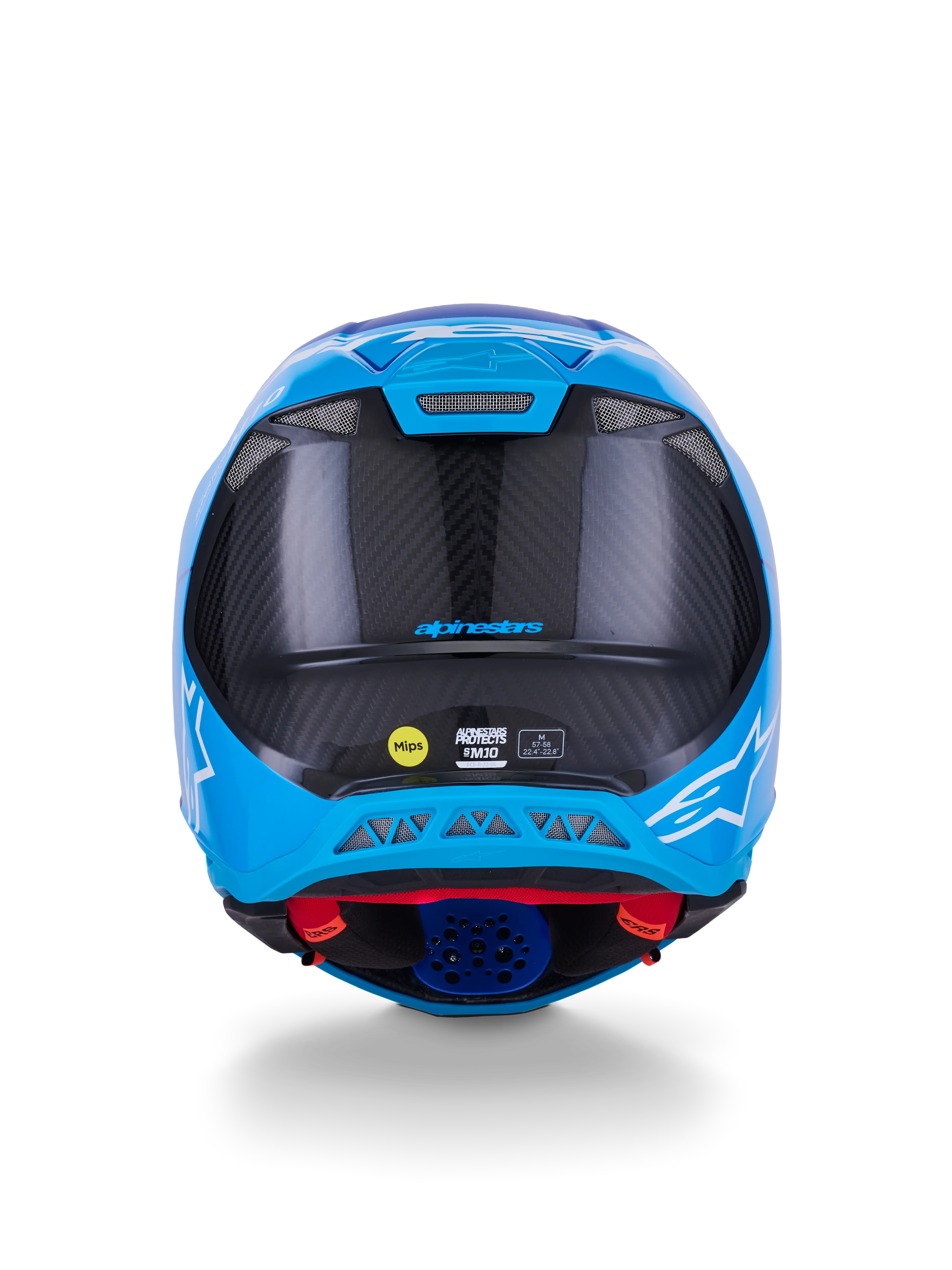 Casco Moto Alpinestars Supertech S-M10 Flood Azul Metálico Carbono