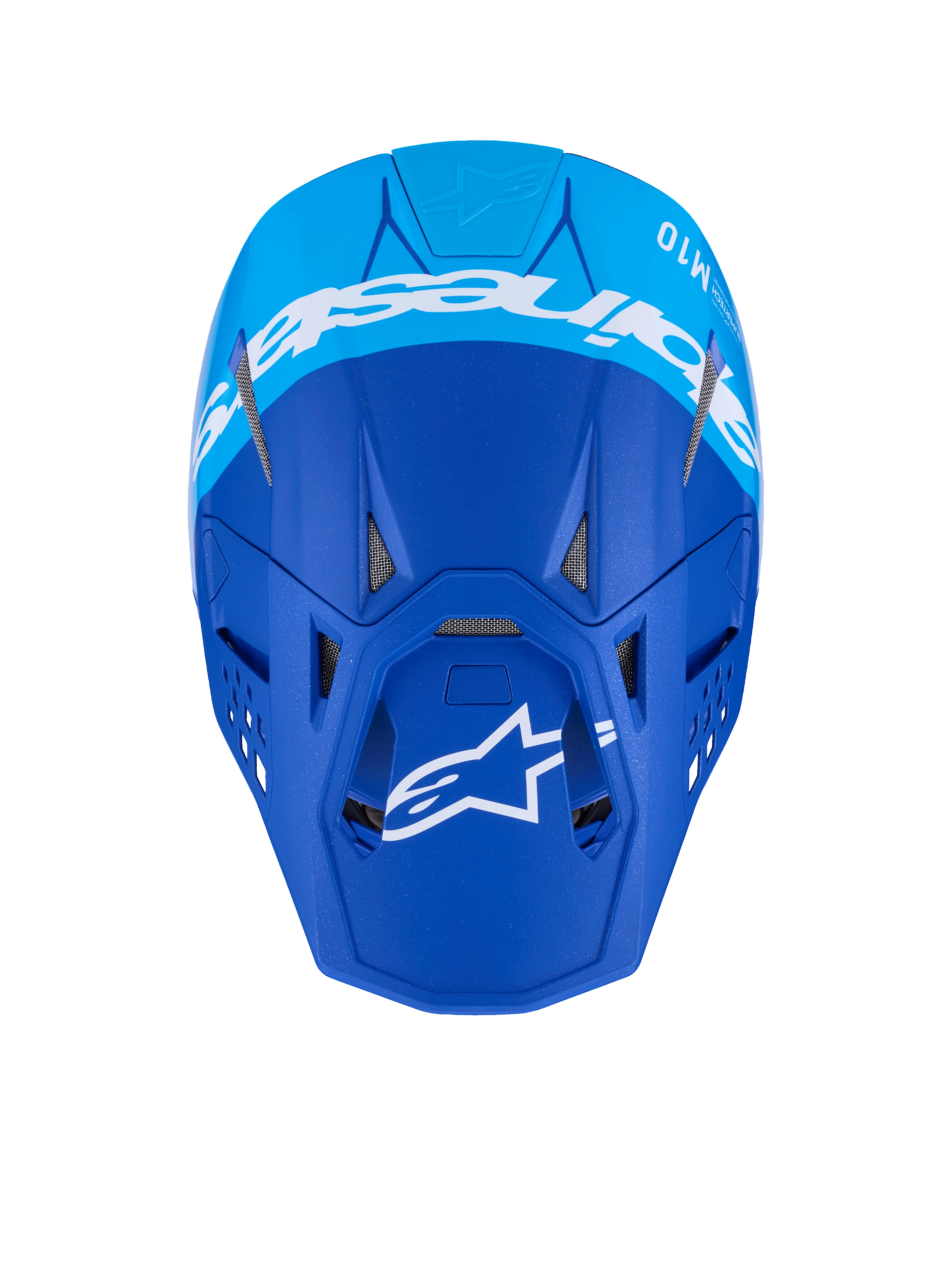 Casco Moto Alpinestars Supertech S-M10 Flood Azul Metálico Carbono