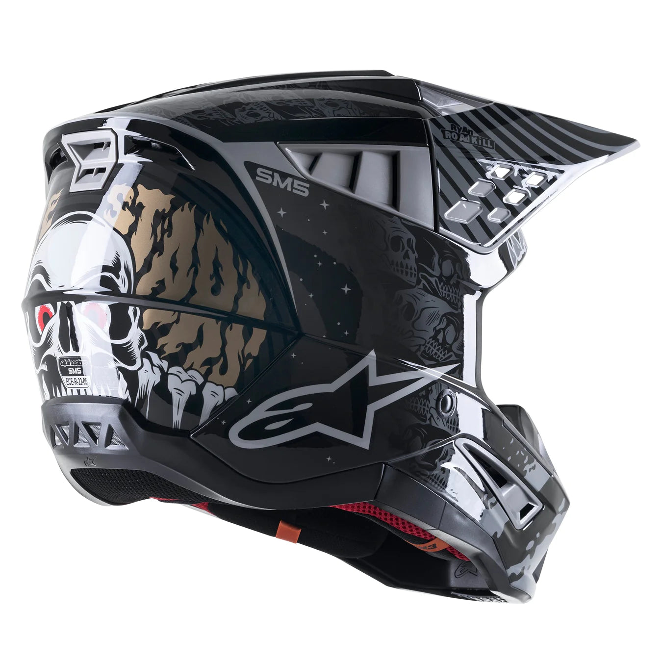 Casco Moto Alpinestars SM5 Solar Flare Negro