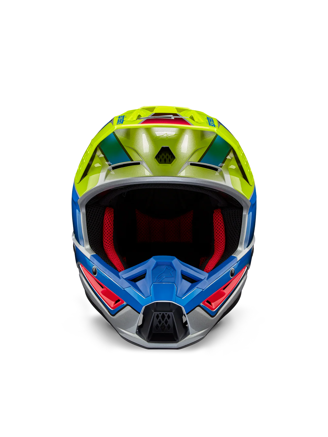 Alpinestars Casco Moto SM5 Sail ECE 22.06 Amarillo Fluor / Azul / Plata