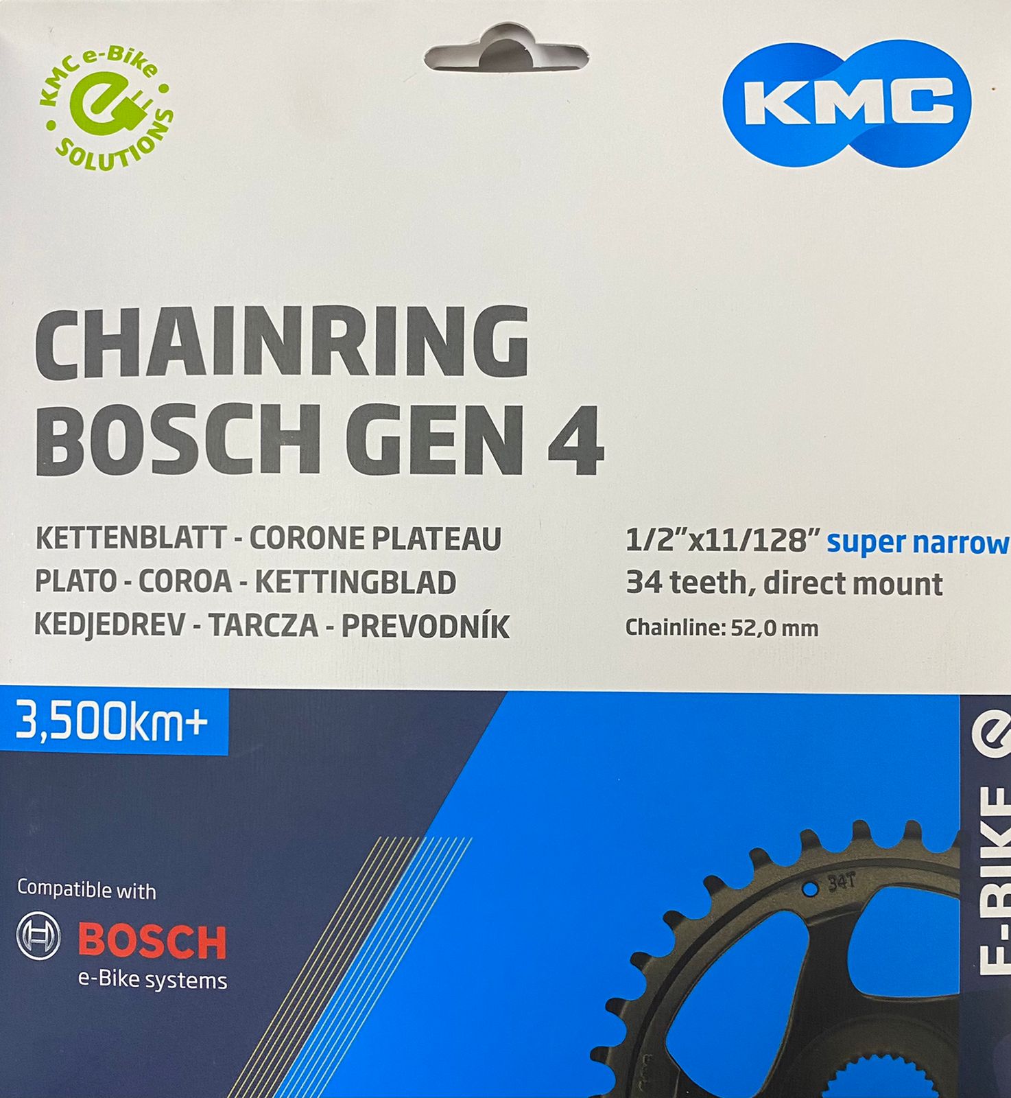 Corona KMC Acero para Motor Bosch Gen4 34T DM