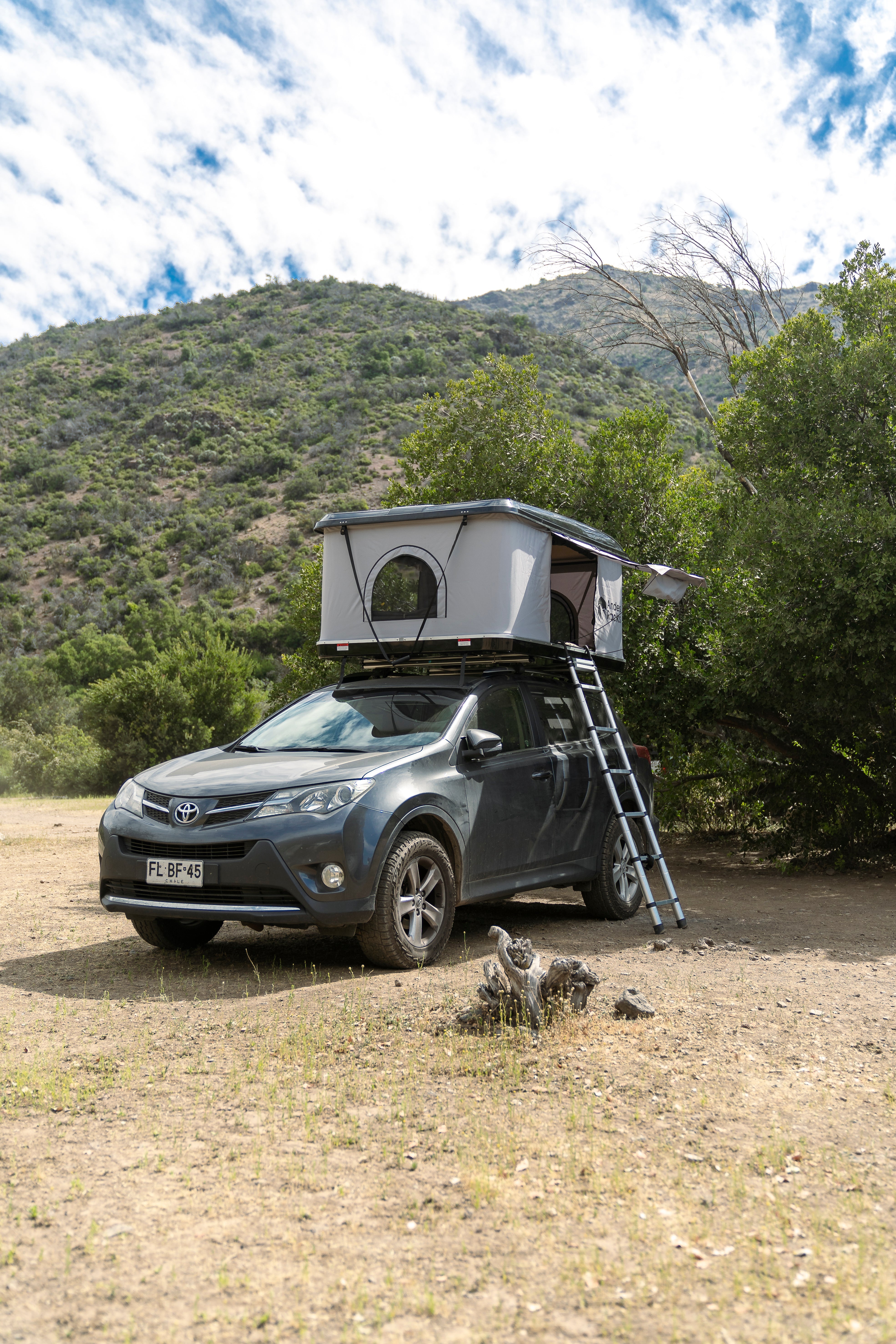 Carpa de techo ABS vertical, 2 a 3 personas AndesRacks