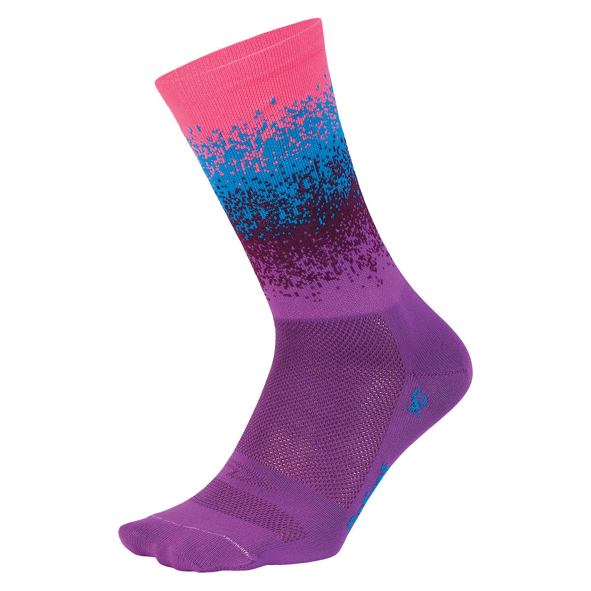 Calcetín Defeet Aireator 6" Barnstormer Ombre (Wildberry/Dawson/Process Blue/Hi-Vis Pink)