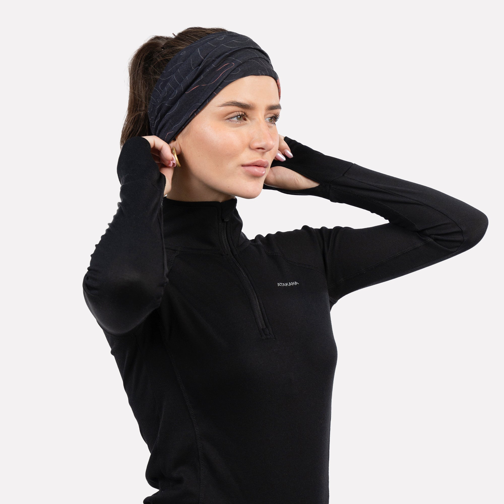 Bandana Palena multifuncional Negro Tucuquere