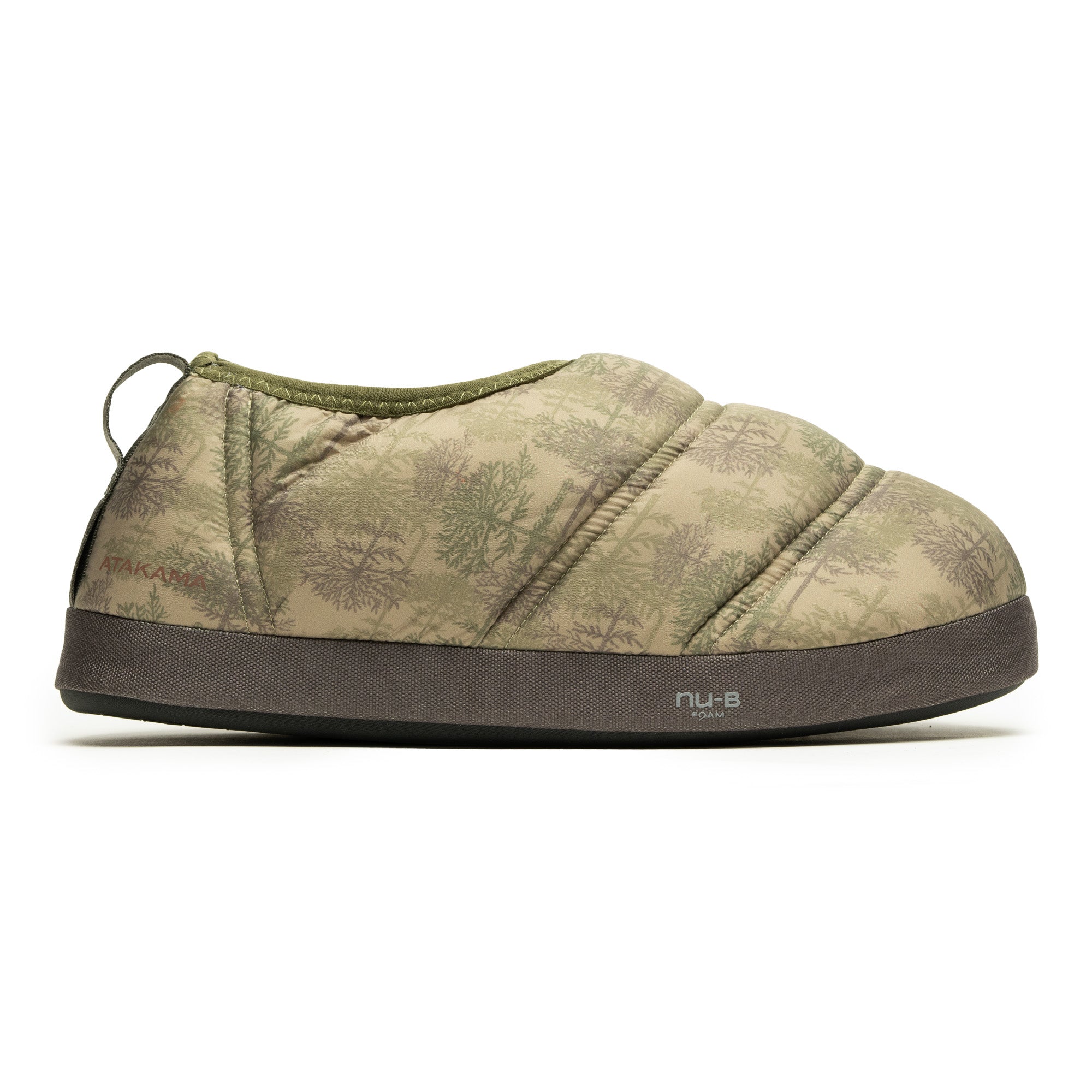 Pantuflas térmicas Futaleufú Nu-B Foam Print Verde Araucaria