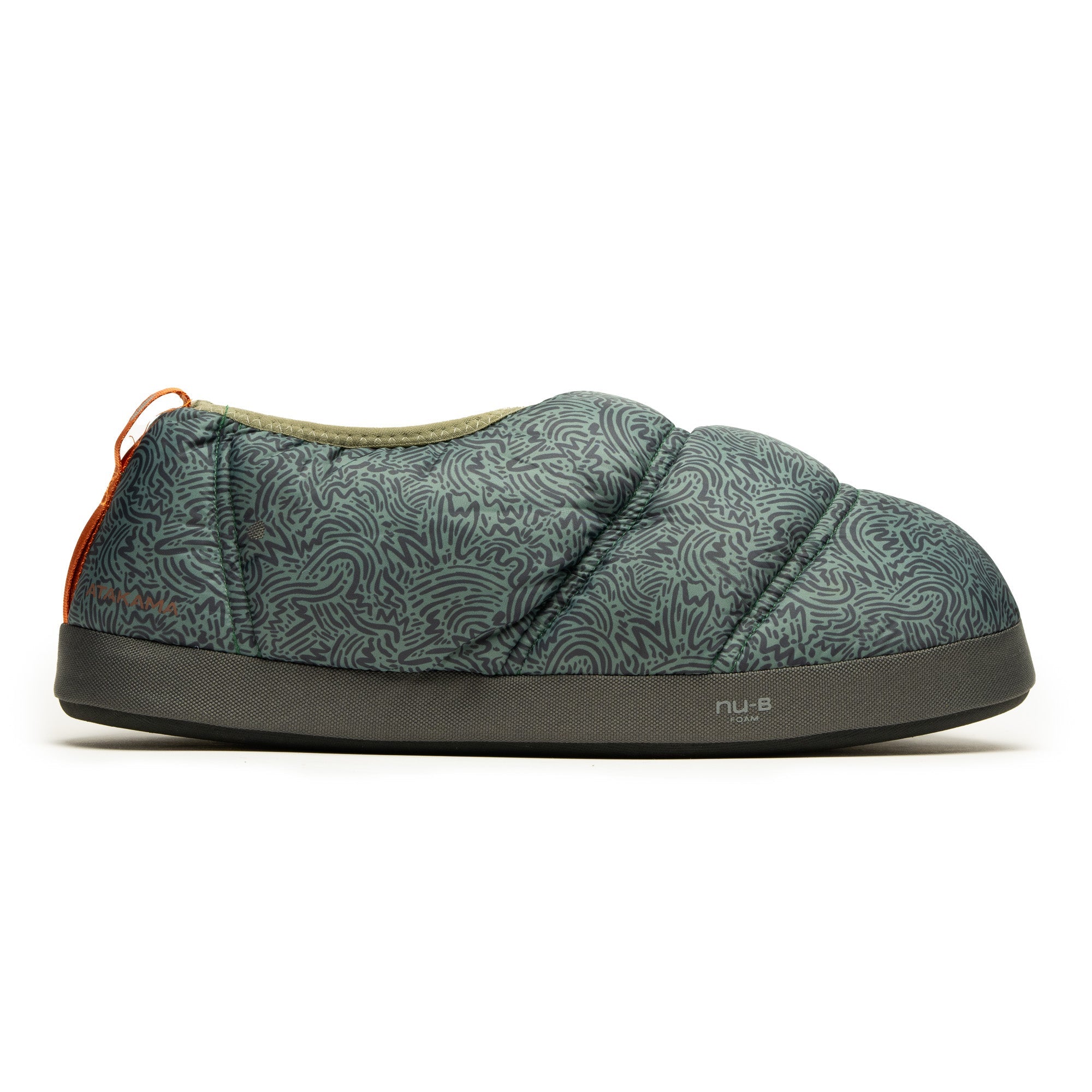 Pantuflas térmicas Futaleufú Nu-B Foam Verde Gris Print