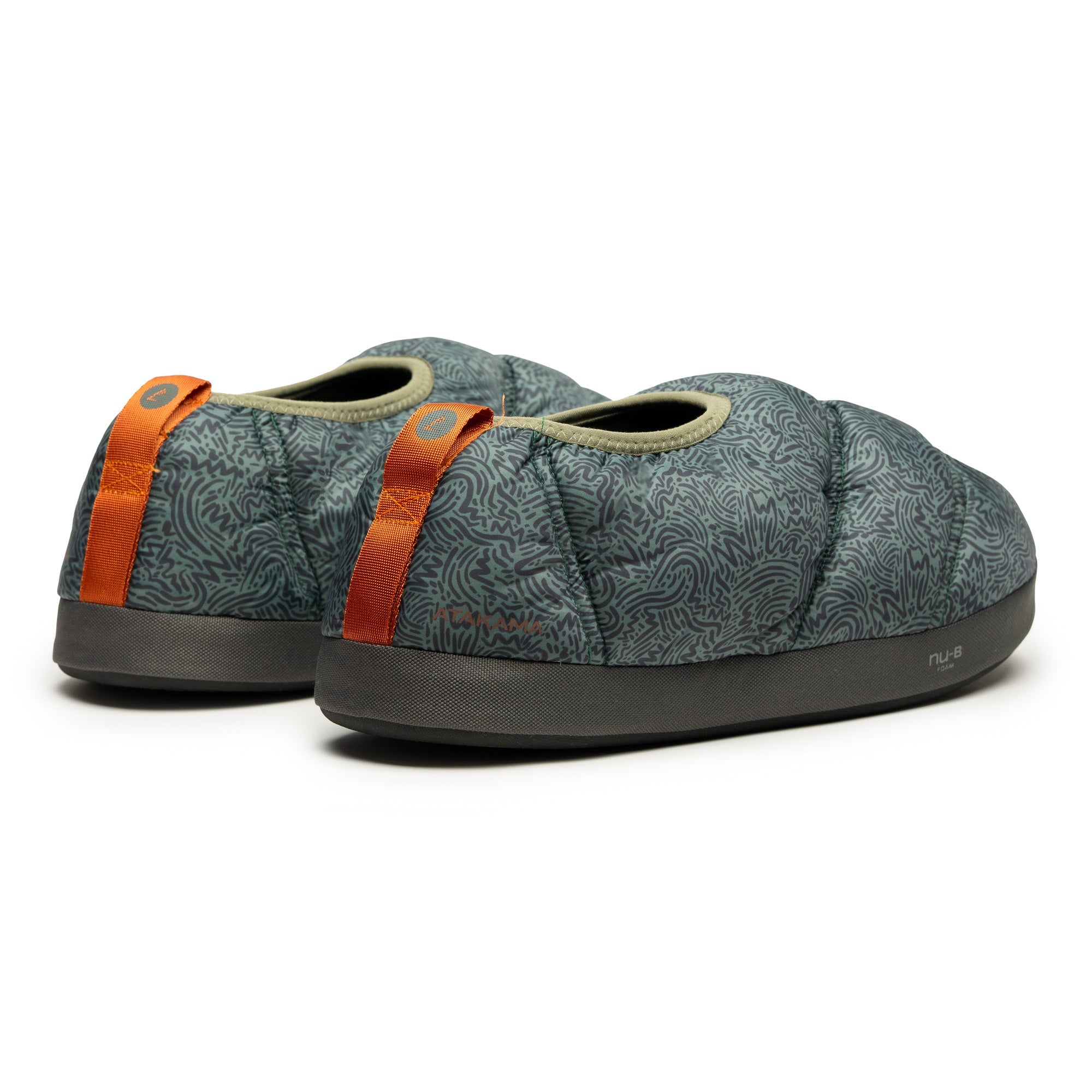 Pantuflas térmicas Futaleufú Nu-B Foam Verde Gris Print