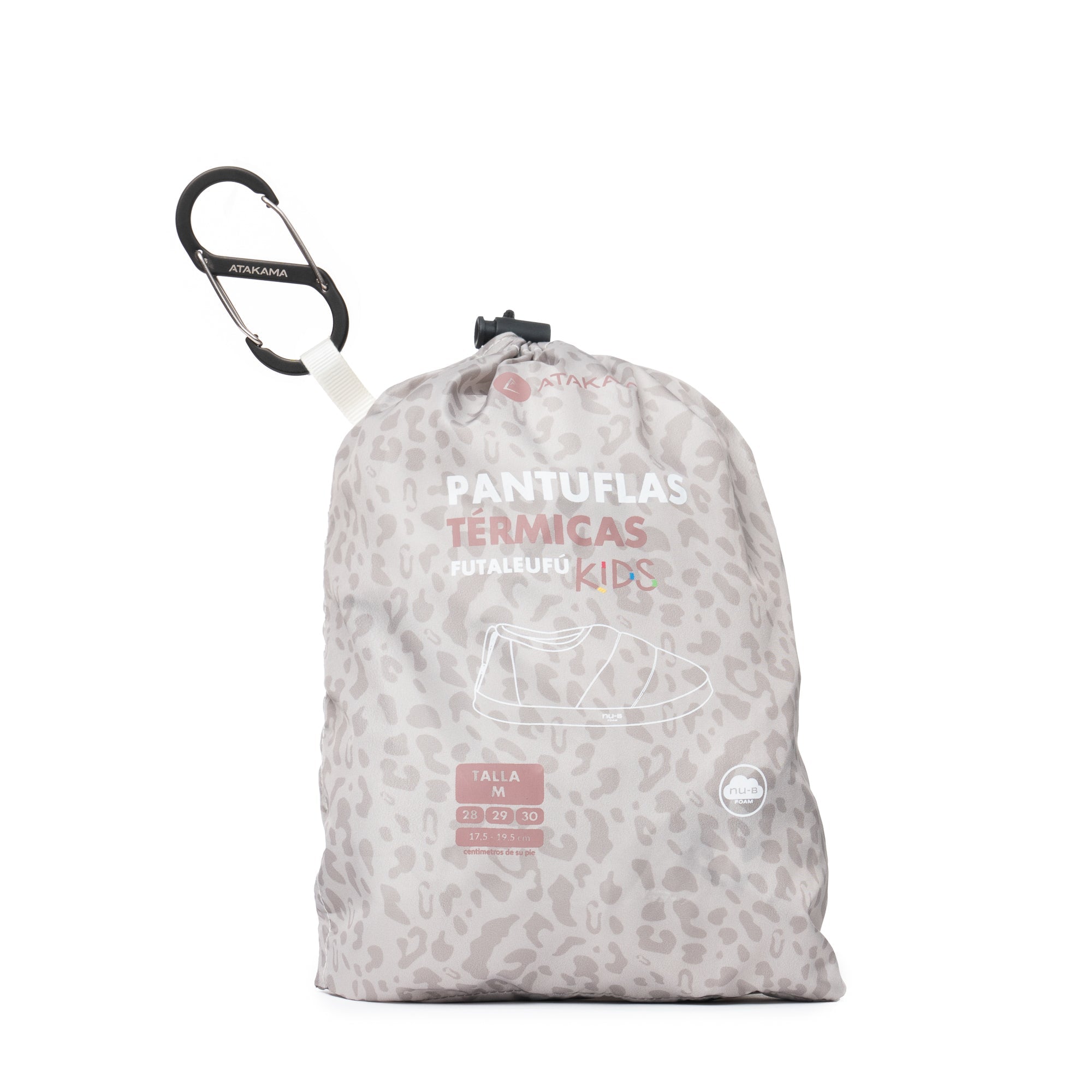 Pantuflas térmicas Futaleufú Kids Nu-B Foam Beige Animal Print