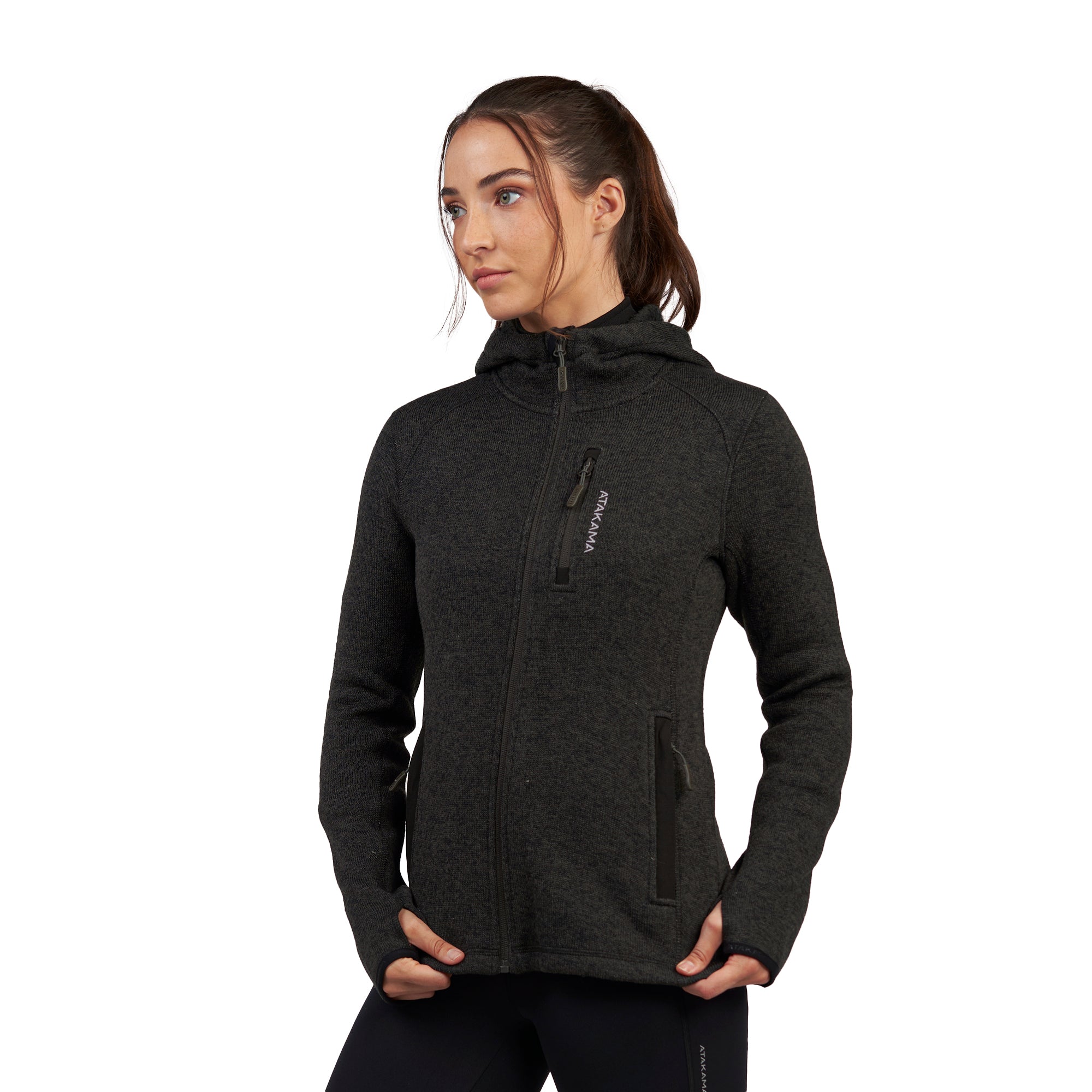 Polar tejido hoddie Full-Zip mujer Tundra jaspeado Atakama Outdoor - Rideshop