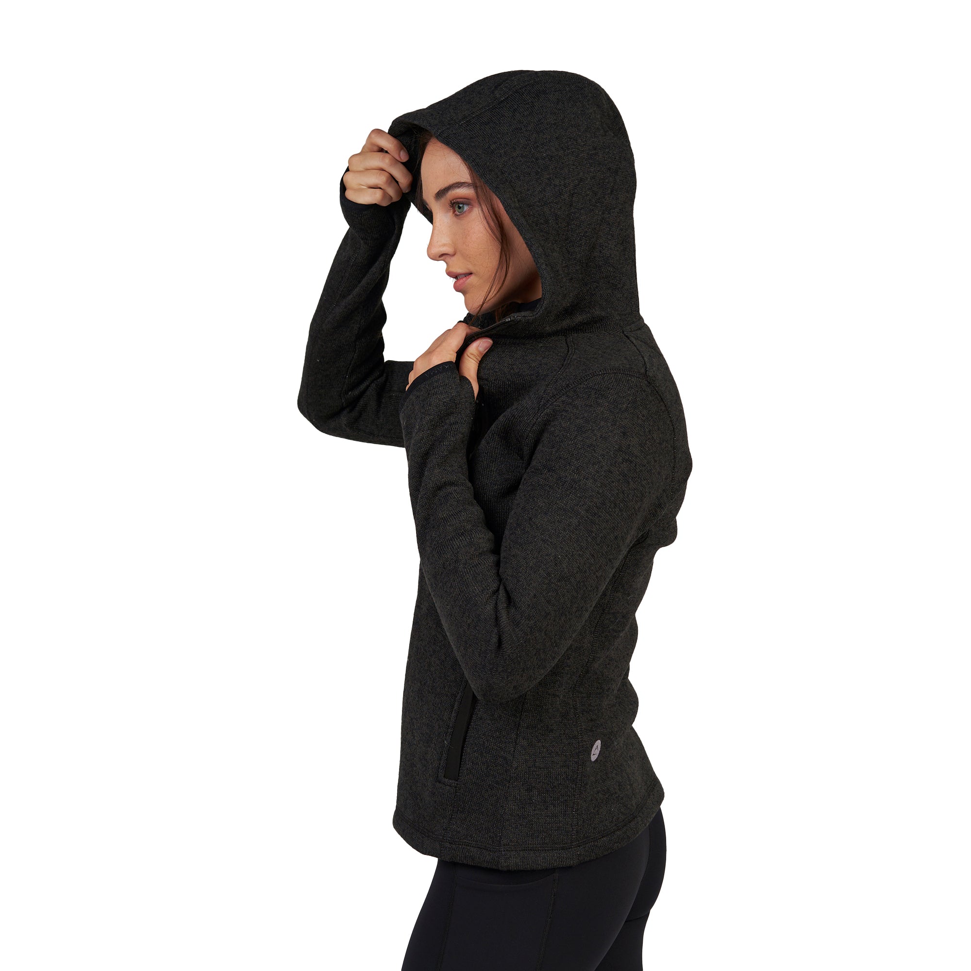 Polar tejido hoddie Full-Zip mujer Tundra jaspeado Atakama Outdoor - Rideshop