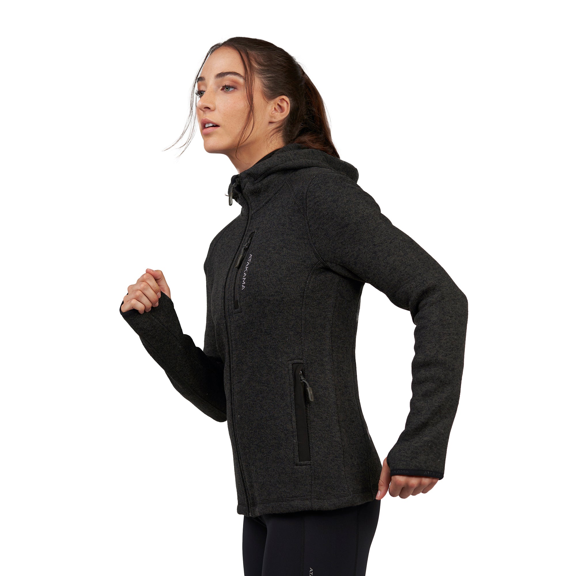 Polar tejido hoddie Full-Zip mujer Tundra jaspeado Atakama Outdoor - Rideshop