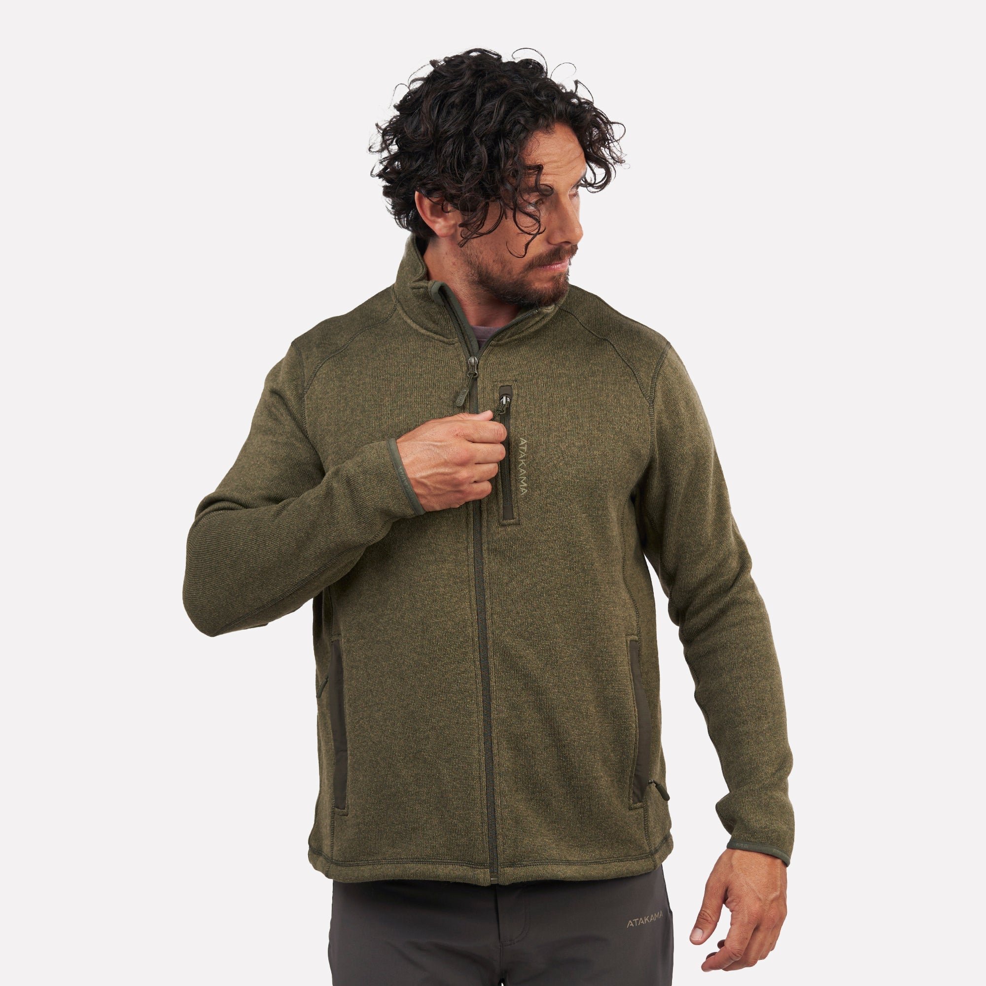 Polar tejido Full-Zip Hombre Tundra jaspeado Atakama Outdoor - Rideshop