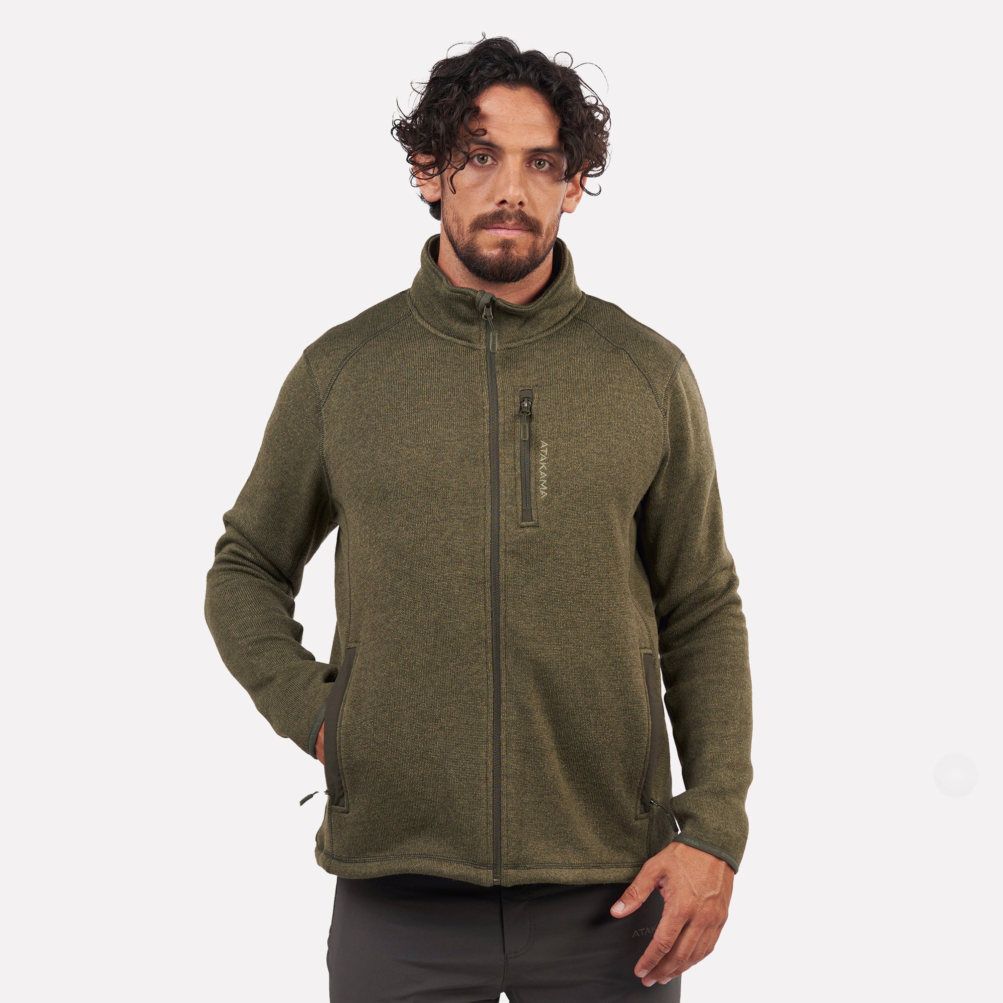 Polar tejido Full-Zip Hombre Tundra jaspeado Atakama Outdoor - Rideshop