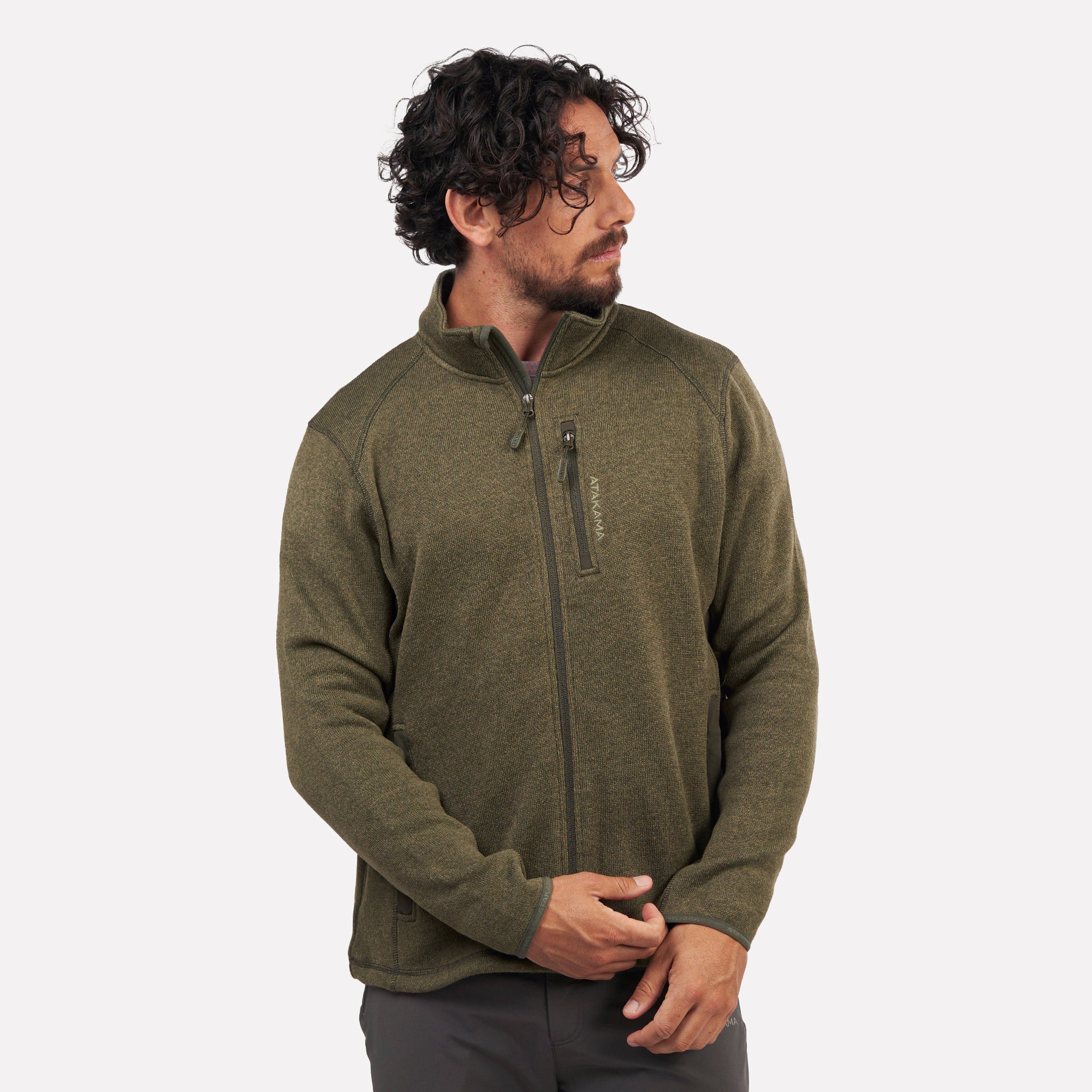 Polar tejido Full-Zip Hombre Tundra jaspeado Atakama Outdoor - Rideshop