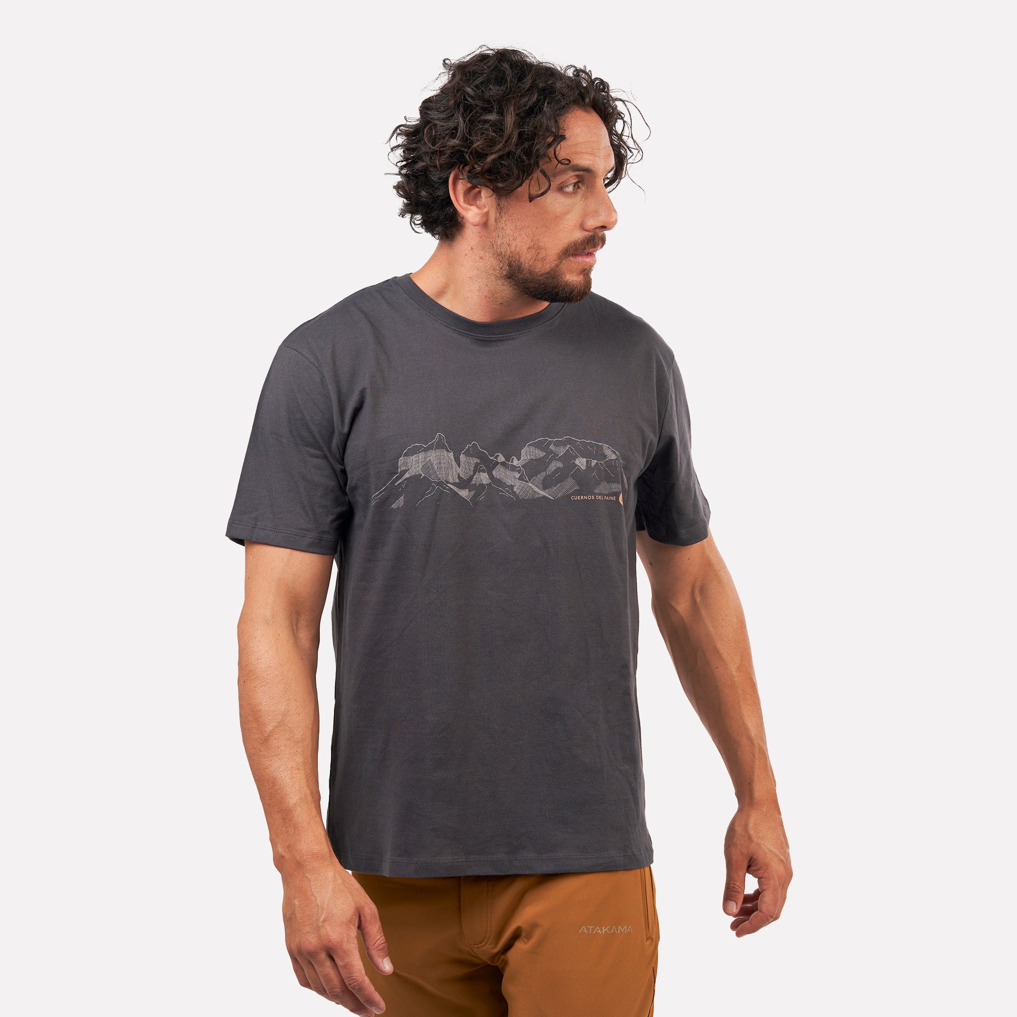 Polera Cuernos del Paine manga corta hombre Atakama Outdoor - Rideshop