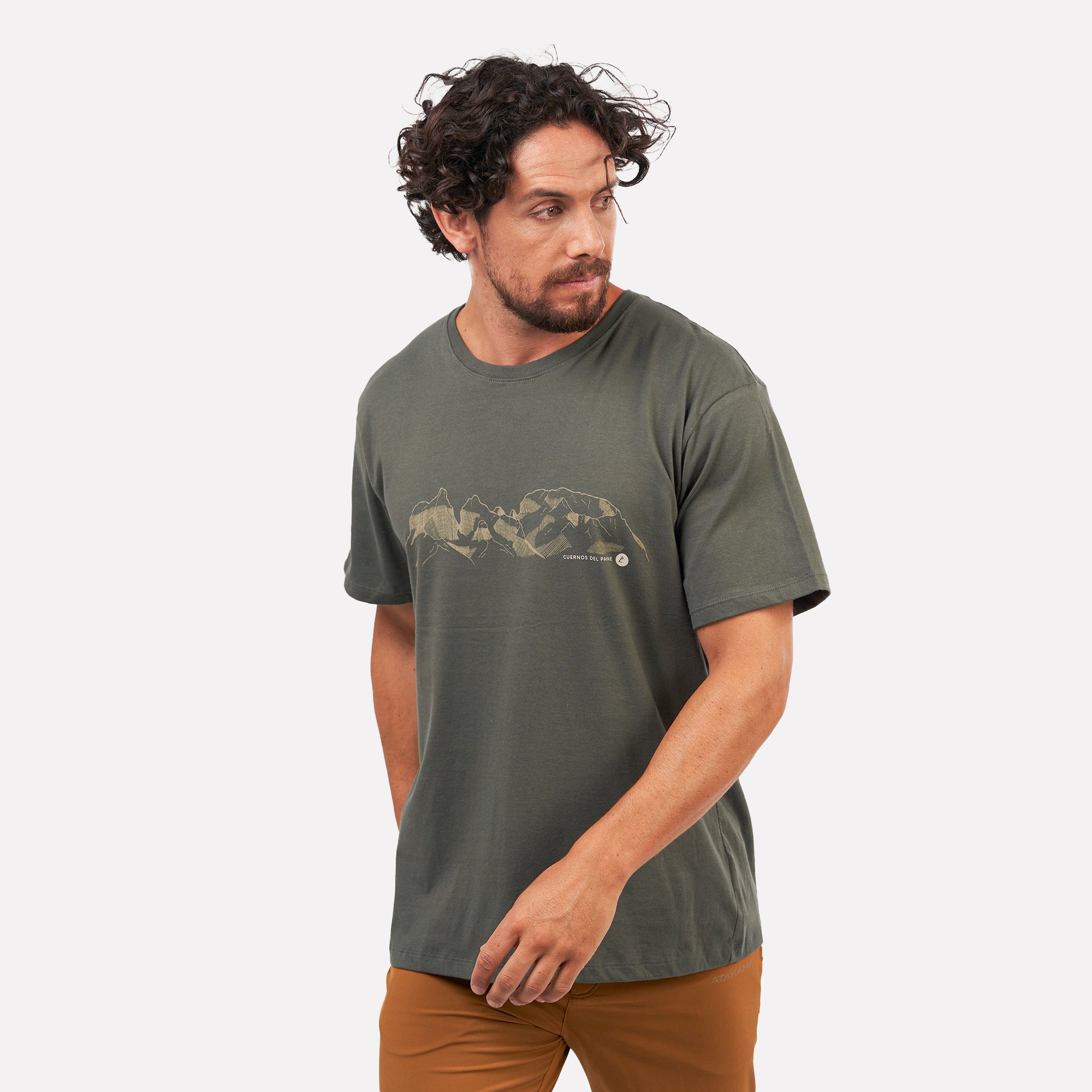 Polera Cuernos del Paine manga corta hombre Atakama Outdoor - Rideshop