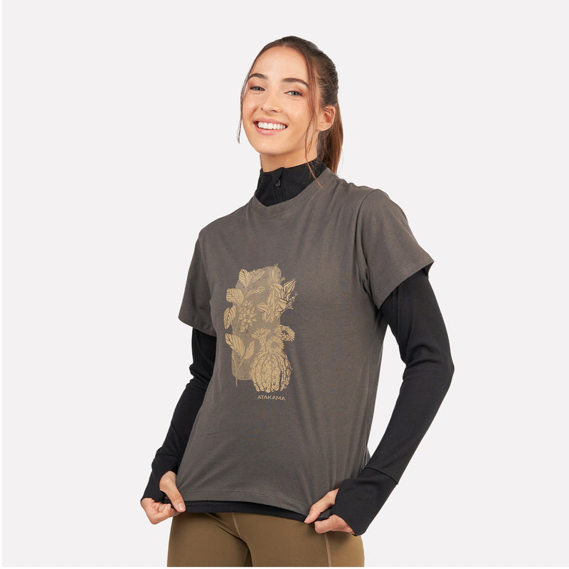 Polera Flora manga corta mujer Atakama Outdoor - Rideshop