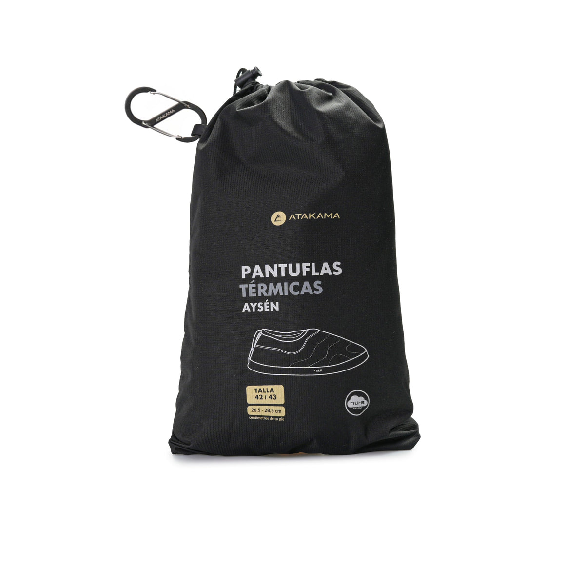 Pantuflas térmicas Aysén Nu-B Foam Negro - Atakama Outdoor