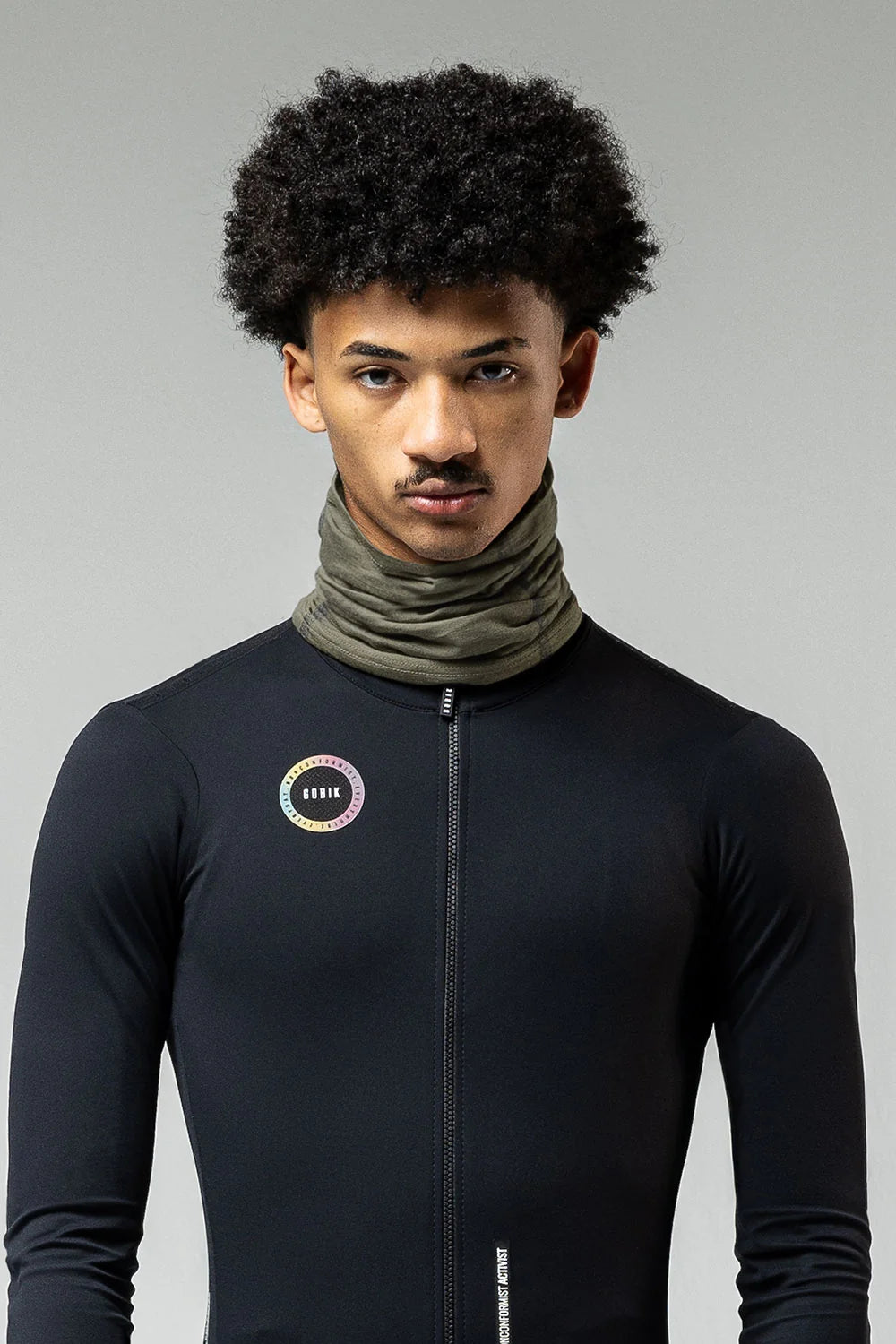 Bandana Gobik Unisex Merino Moonbah Unisex Black Lead Talla Única