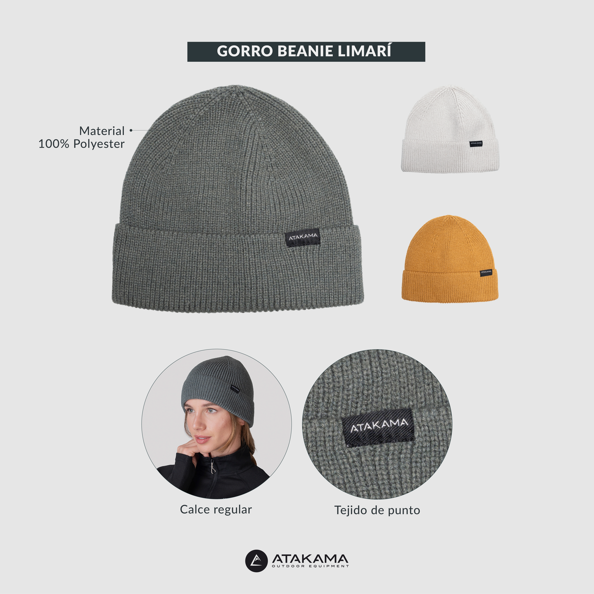 Gorro Beanie Limarí Ambar Atakama Outdoor