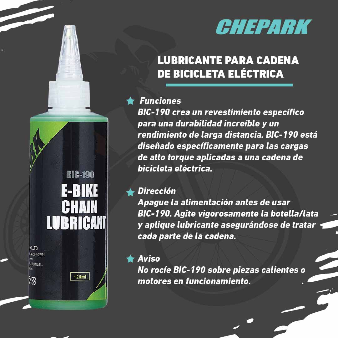 Lubricante de Cadena Chepark Bicicletas Eléctricas