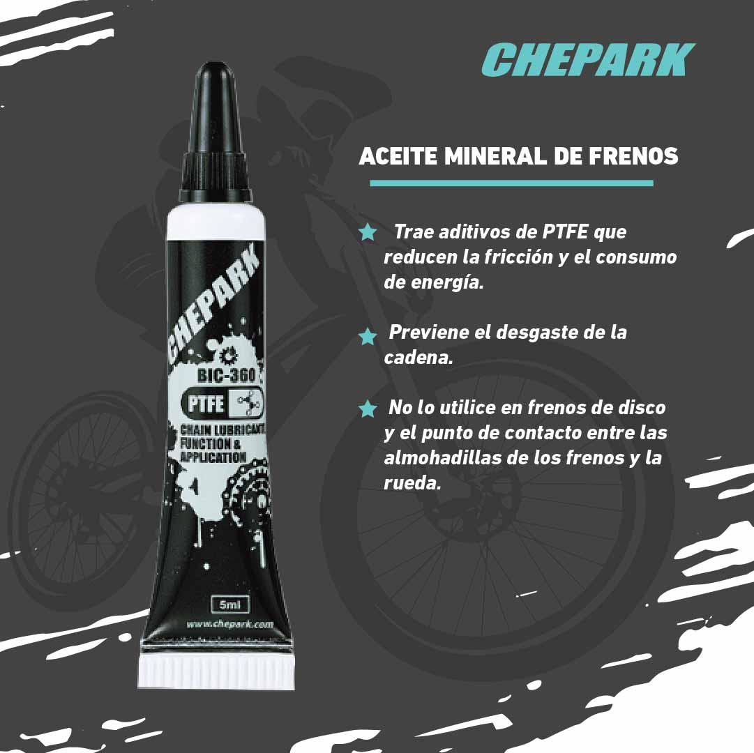 Lubricante Chepark de Cadena para Bicicleta Teflón 5ml