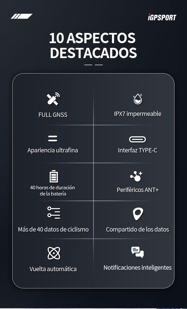 Ciclocomputador GPS iGPSPORT BSC100S
