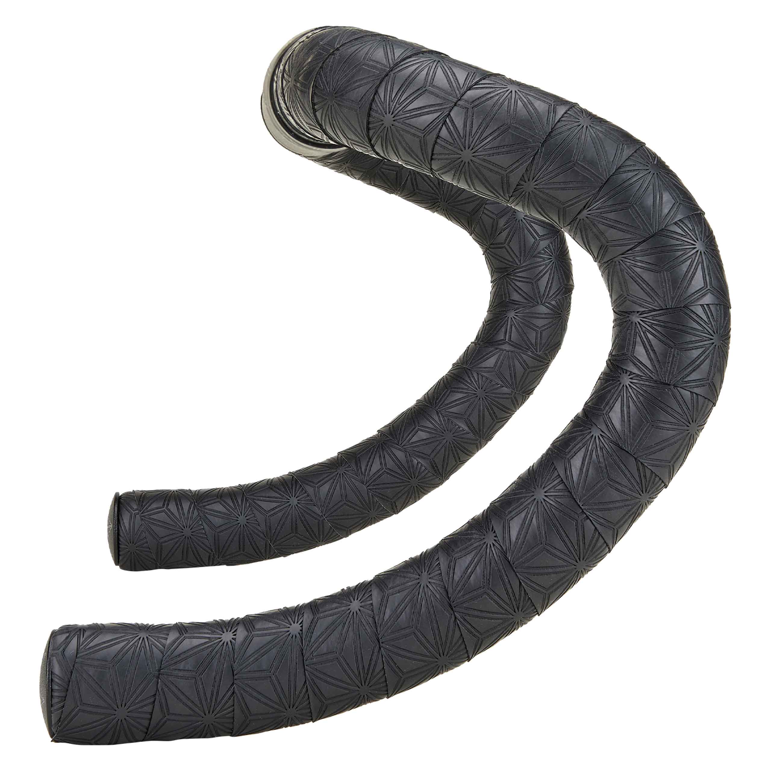 Cinta Manillar Supacaz Super Sticky Kush Gravel – Black + Black Star Plugz