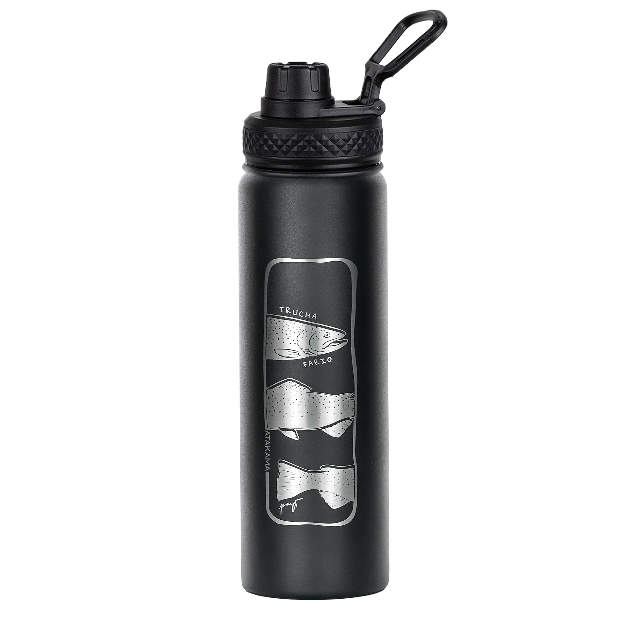 Botella térmica Trucha fario 710 ml Negra