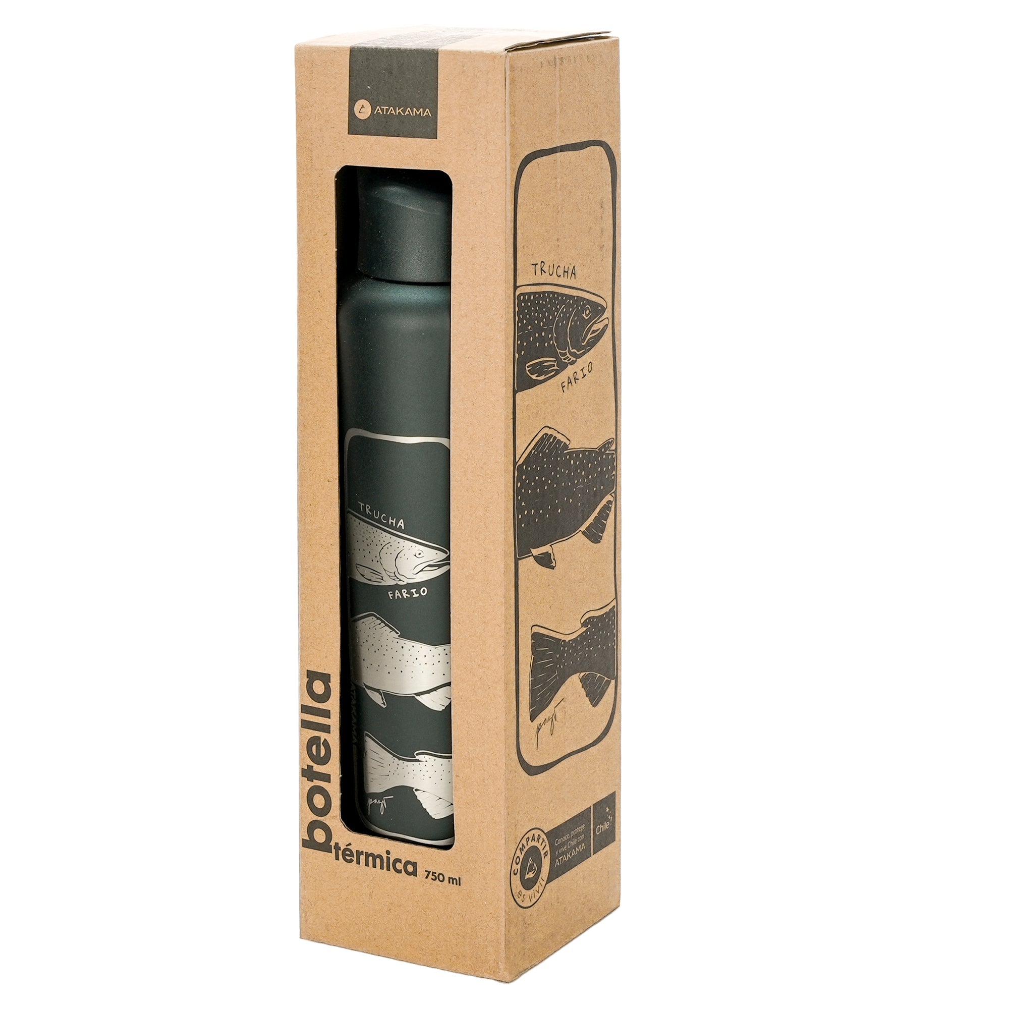 Botella térmica Trucha fario 750 ml Atakama Outdoor - Rideshop