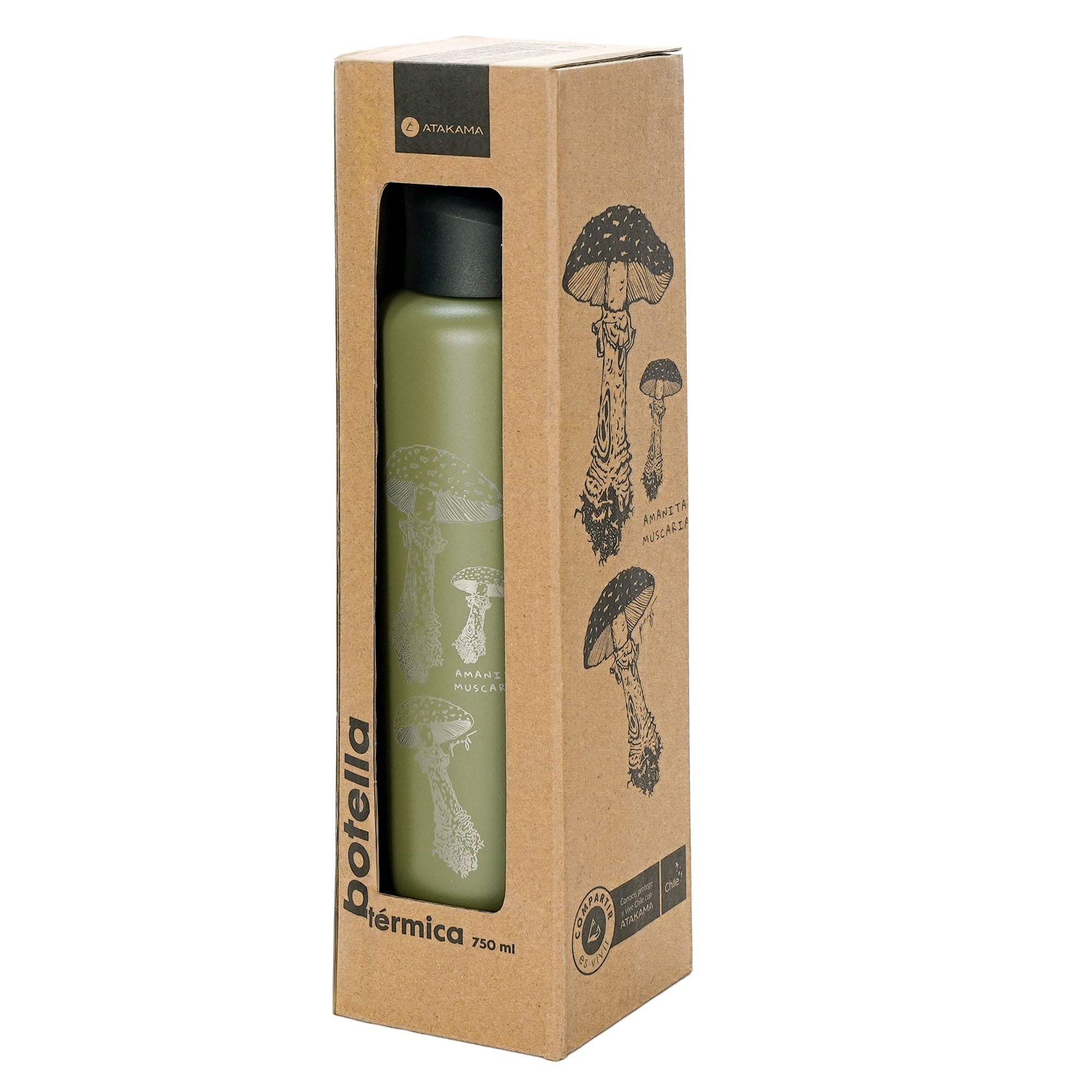 Botella térmica Amanita muscaria 710 ml Verde