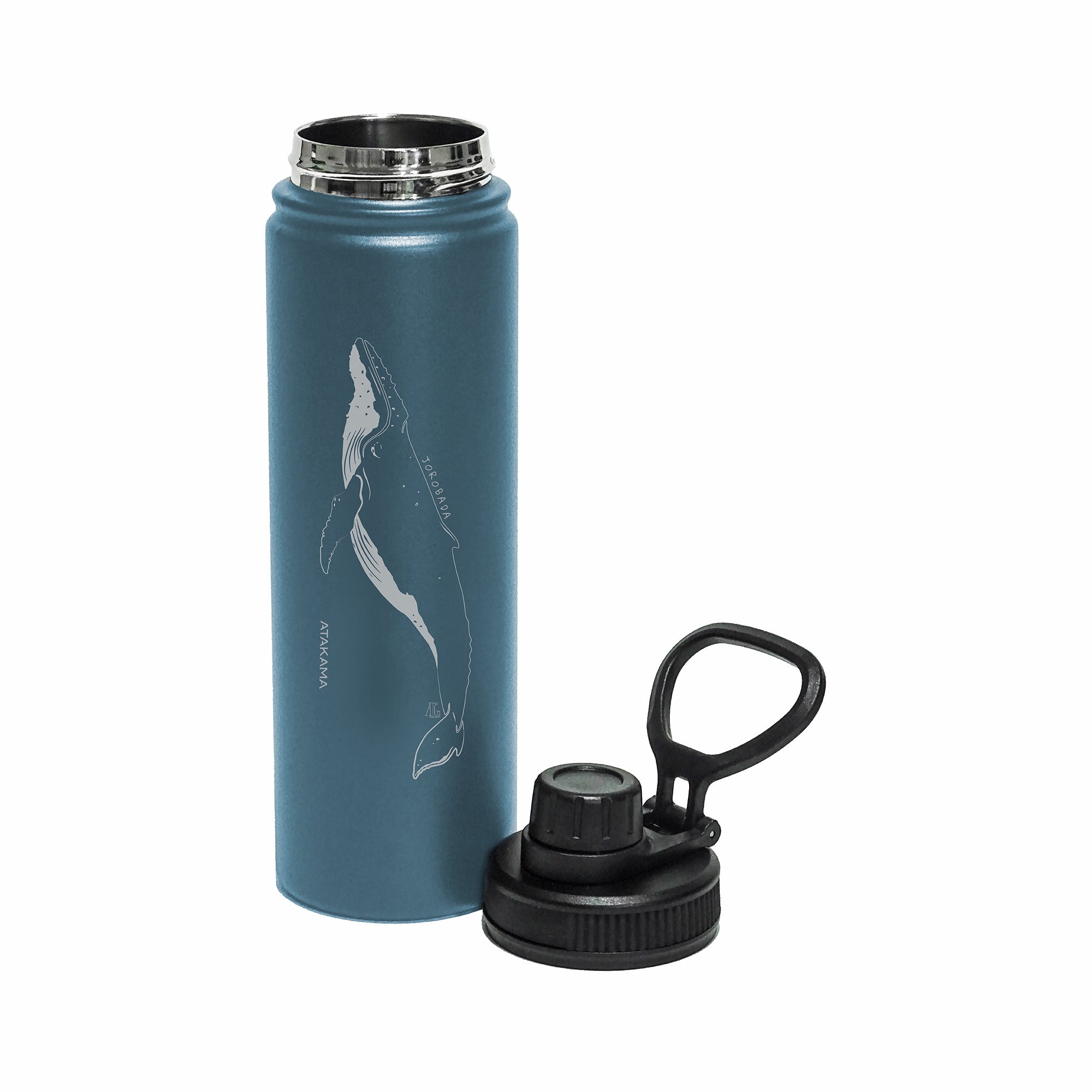 Botella térmica Ballena Jorobada 690 ml Azul - Atakama Outdoor