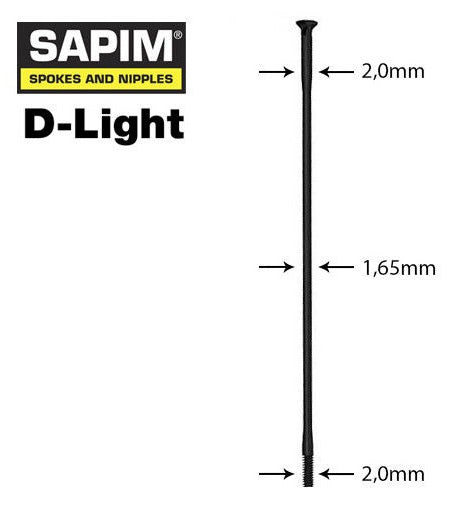 Rayo Sapim Rayo D-Light Negro Straight-pull