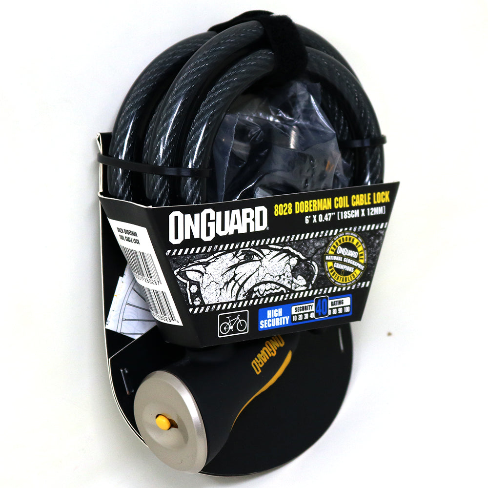 On Guard Candado Espiral C/llave Doberman 185cms x 10m - Rideshop