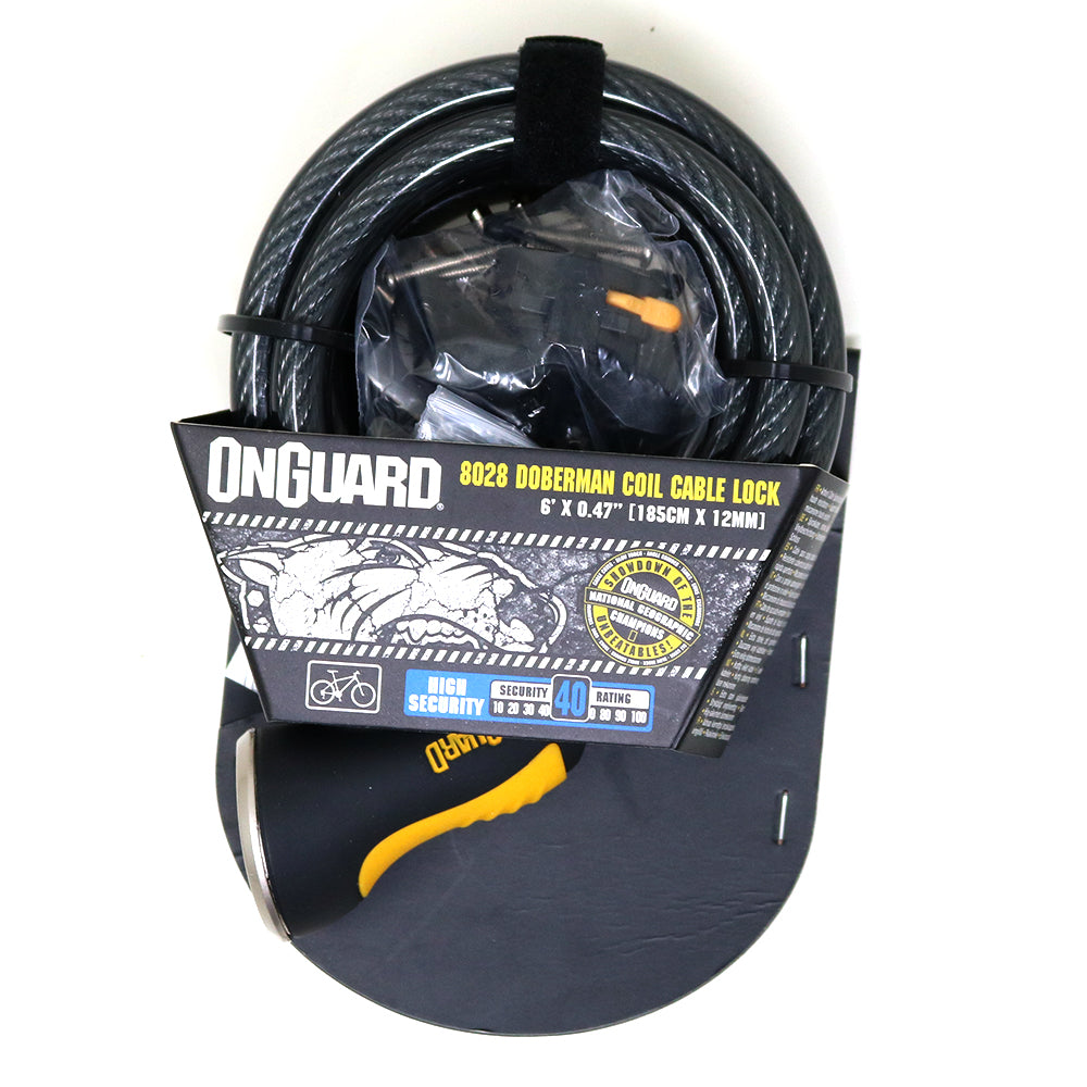 On Guard Candado Espiral C/llave Doberman 185cms x 10m - Rideshop