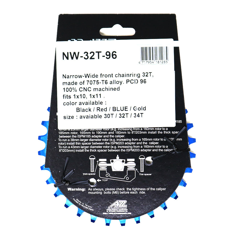 Corona A2Z Narrow Wide 32T BCD 96 Azul